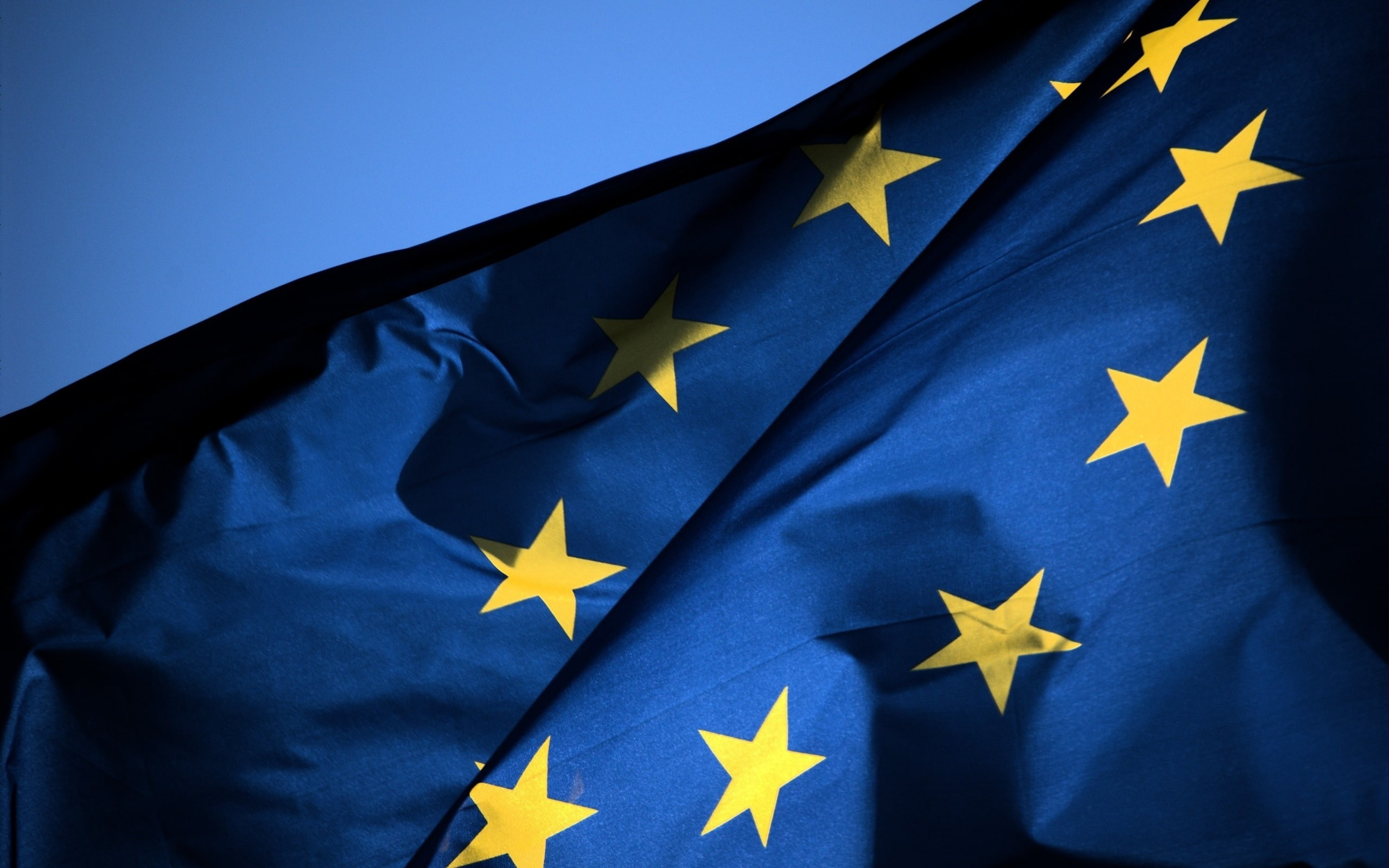 ue, stars, flag, 2K, european, blue, union, background, HD Wallpaper