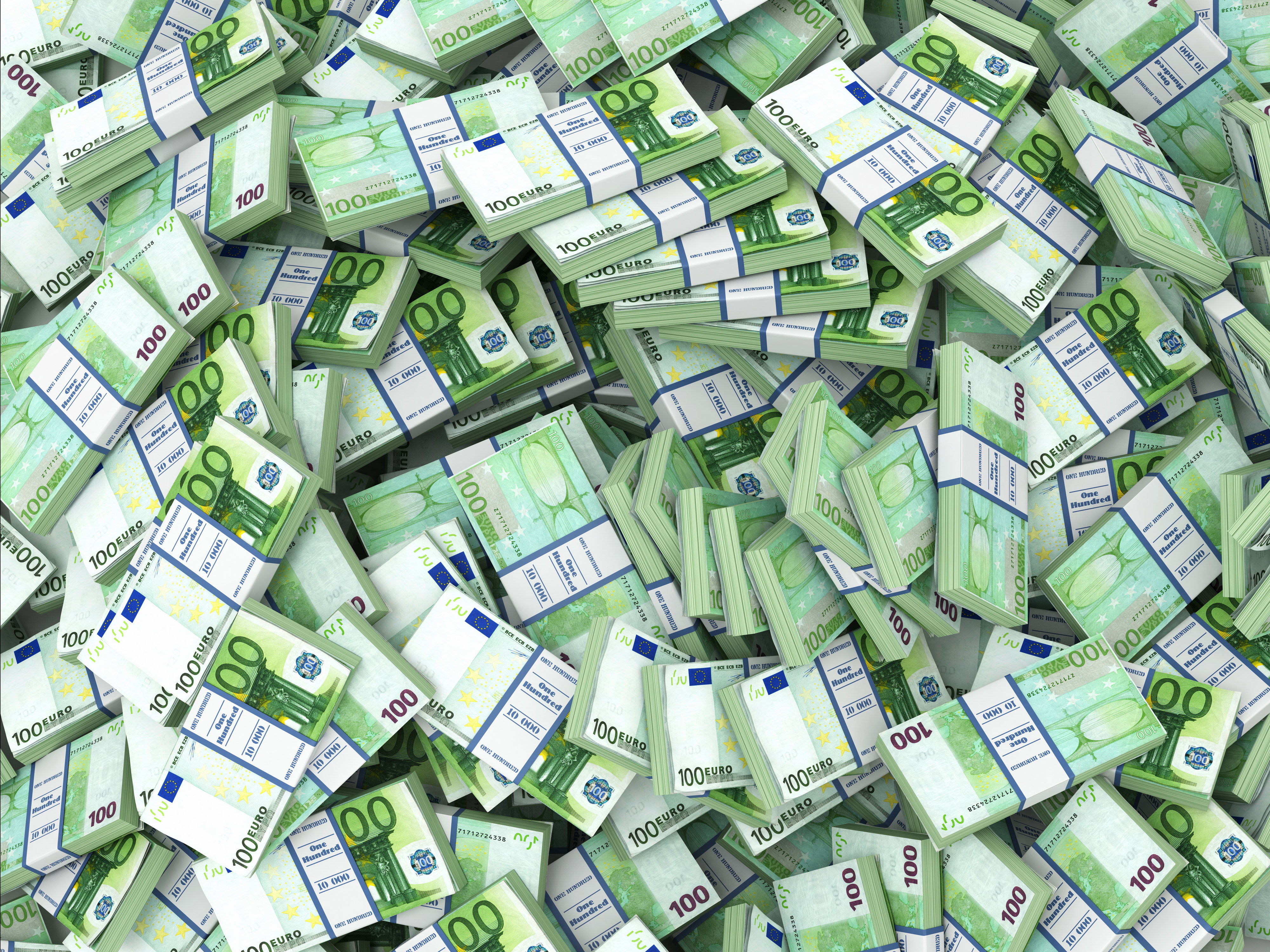 number 100, green color, close-up, investment, stack, banknote, backgrounds, money, european Union Currency, success, business, abundance, still life, making Money, HD Wallpaper