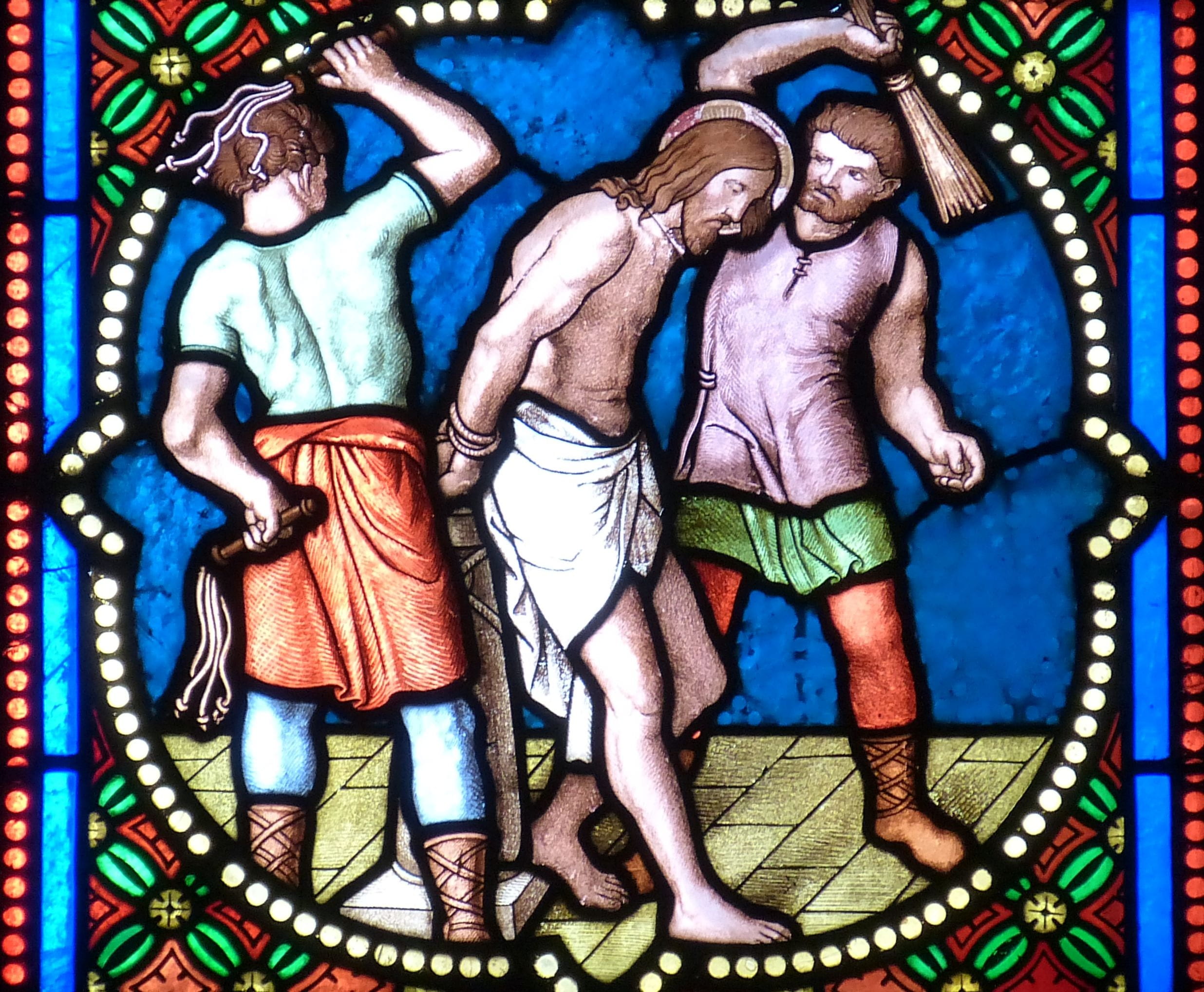christianity, jesus, male likeness, representation, church window, full frame, no people, windowing, wall - building feature, faith, church, mural, indoors, HD Wallpaper