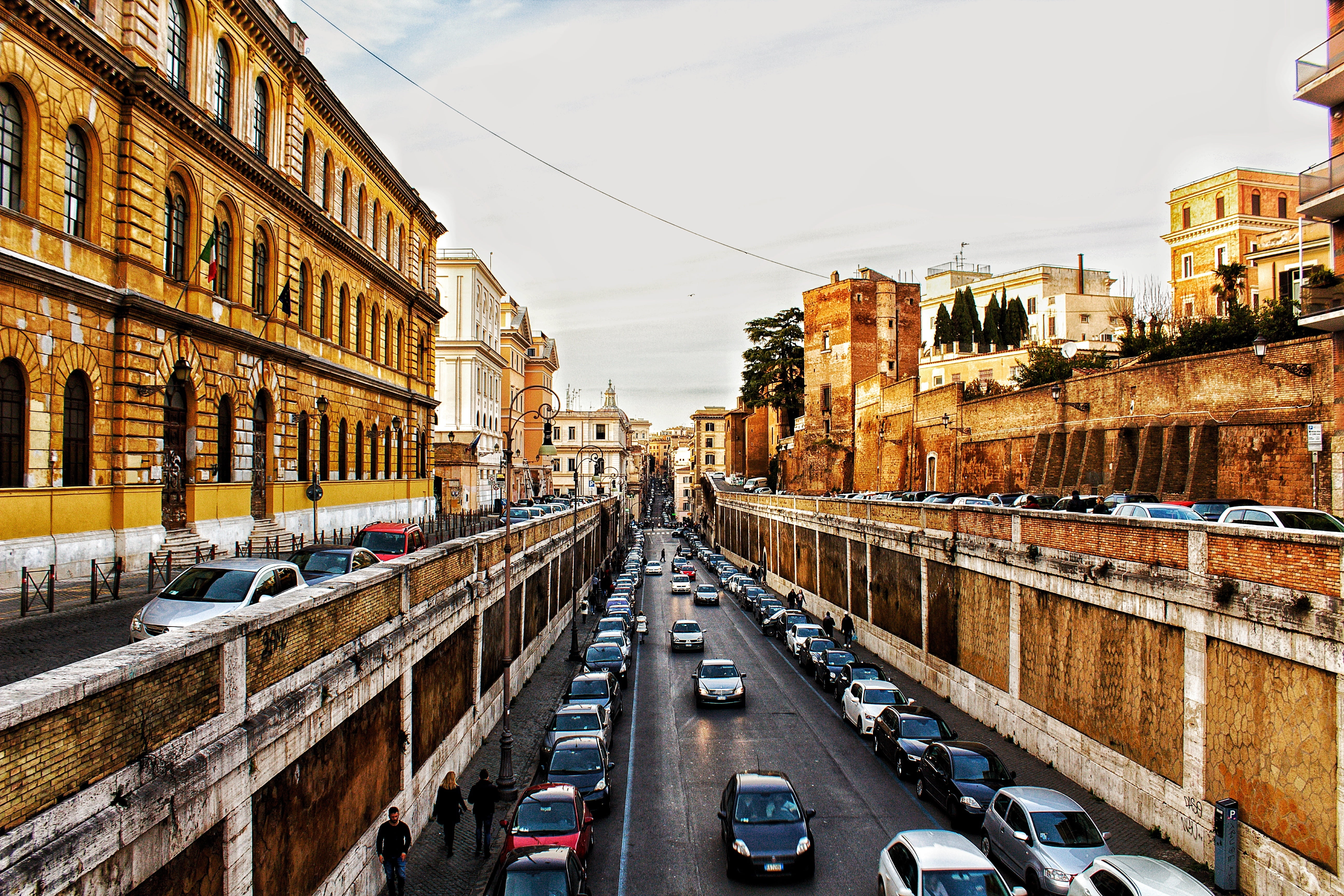 italy, building exterior, cityscape, roman holiday, lazio, tourism, historical centre, diminishing perspective, machines, city, holidays, building, roma capitale, HD Wallpaper