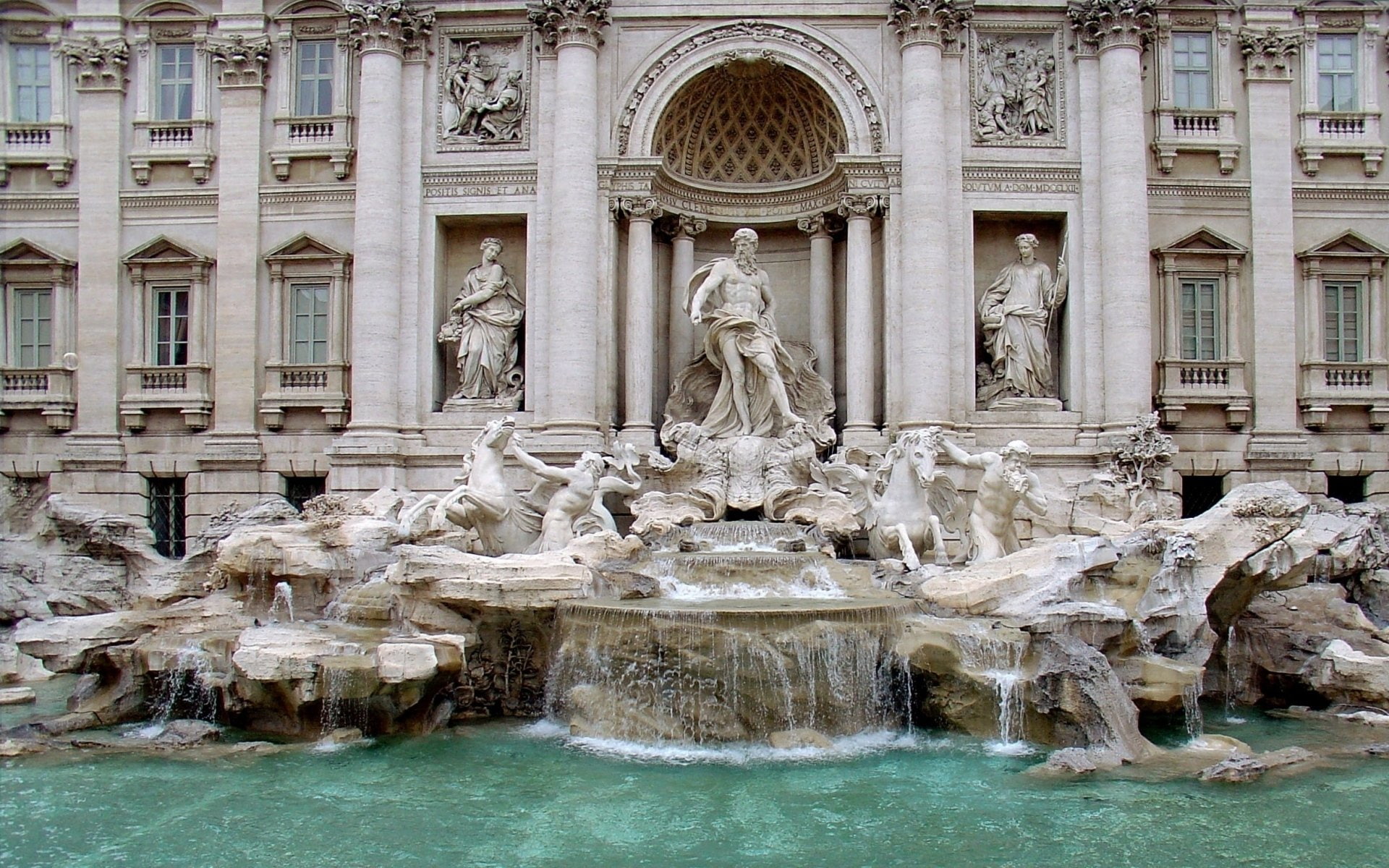 Monuments, 1080P, Trevi Fountain, HD Wallpaper