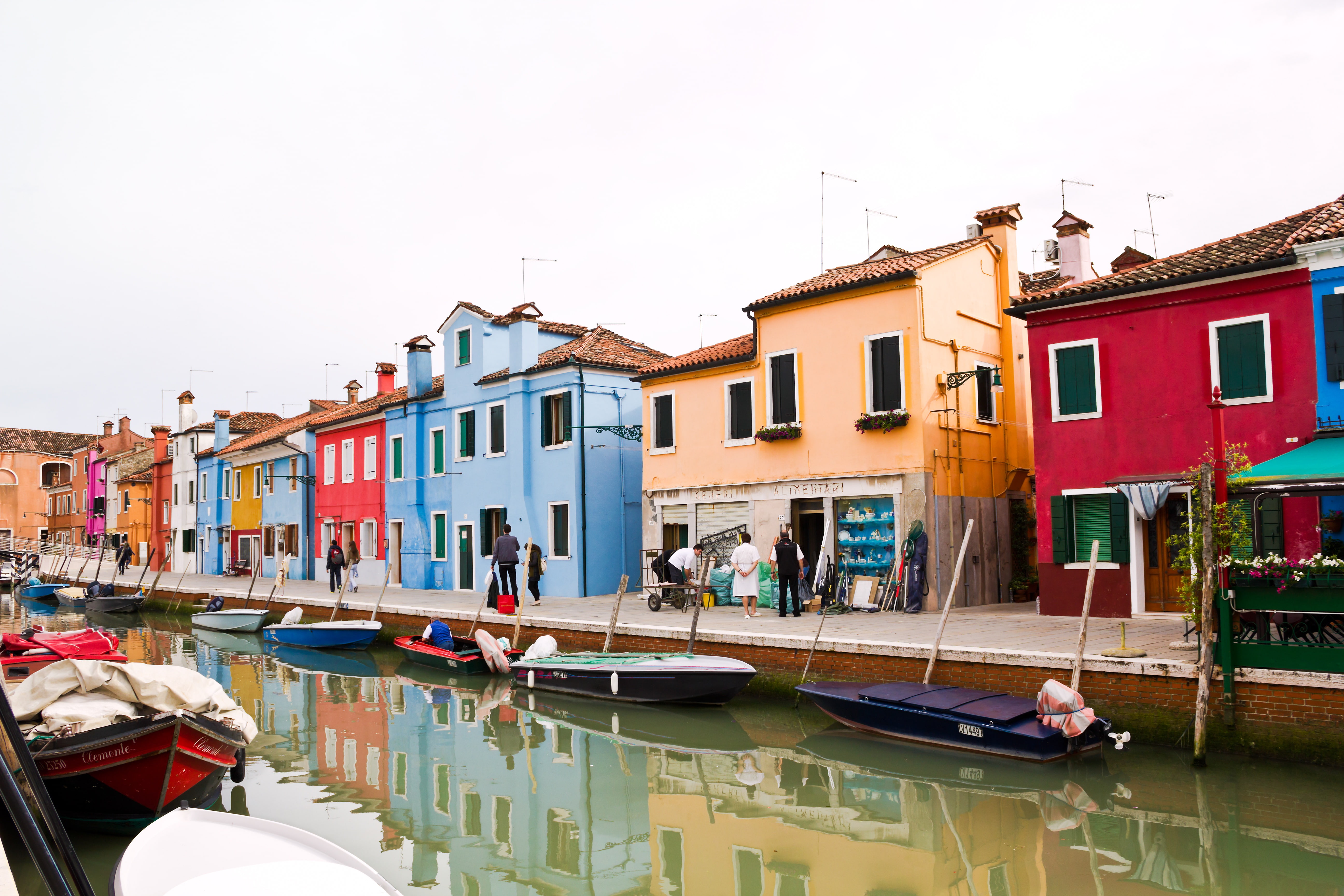 Canal, 5K, Home, Street, Channel, Boats, Italy, Venice, Burano, Italia, HD Wallpaper