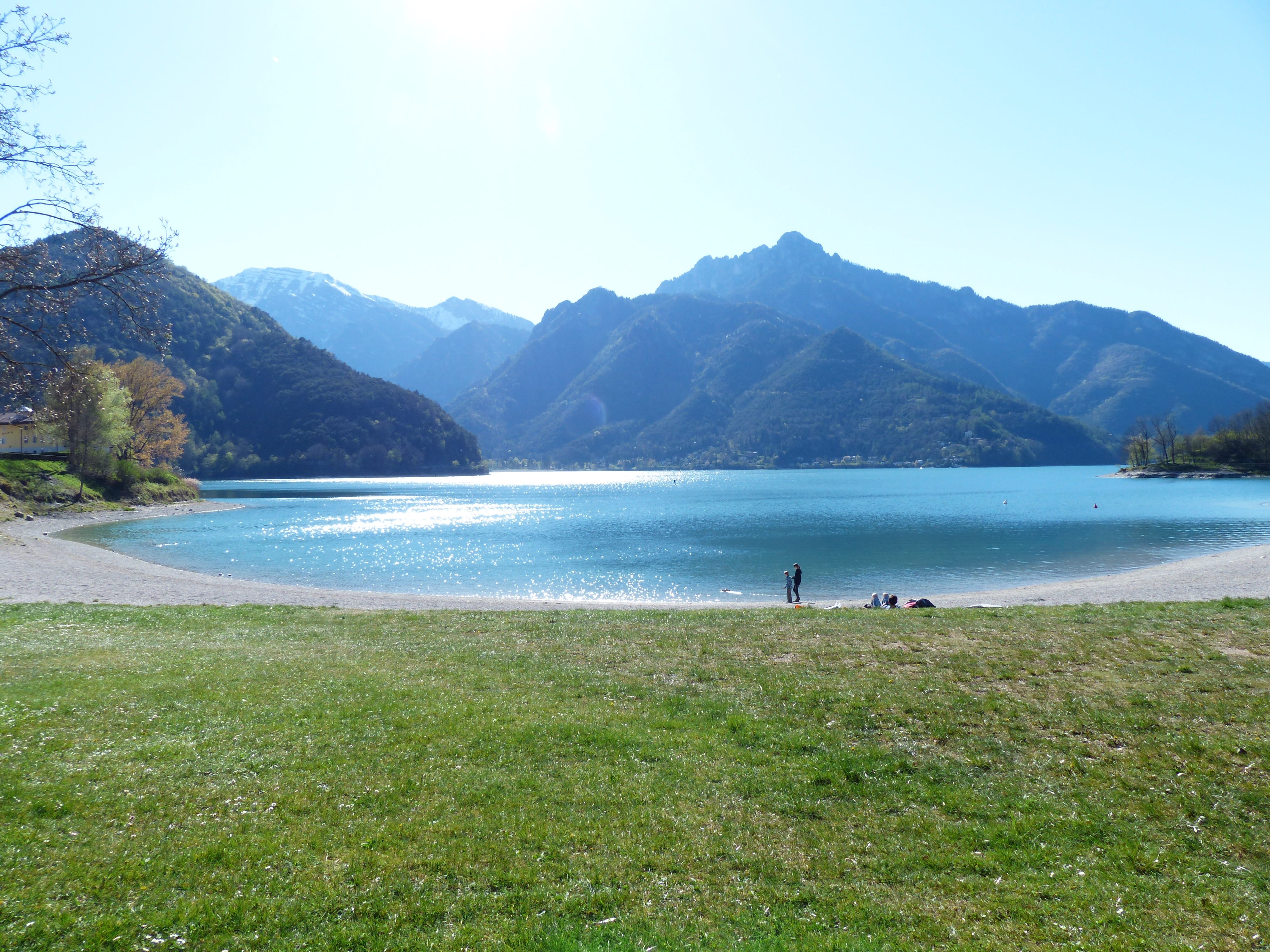 water, plant, lago di ledro lake, northern italy alps, tranquil scene, beauty in nature, 4K, mountain, outdoors, mountain range, leisure activity, land, HD Wallpaper