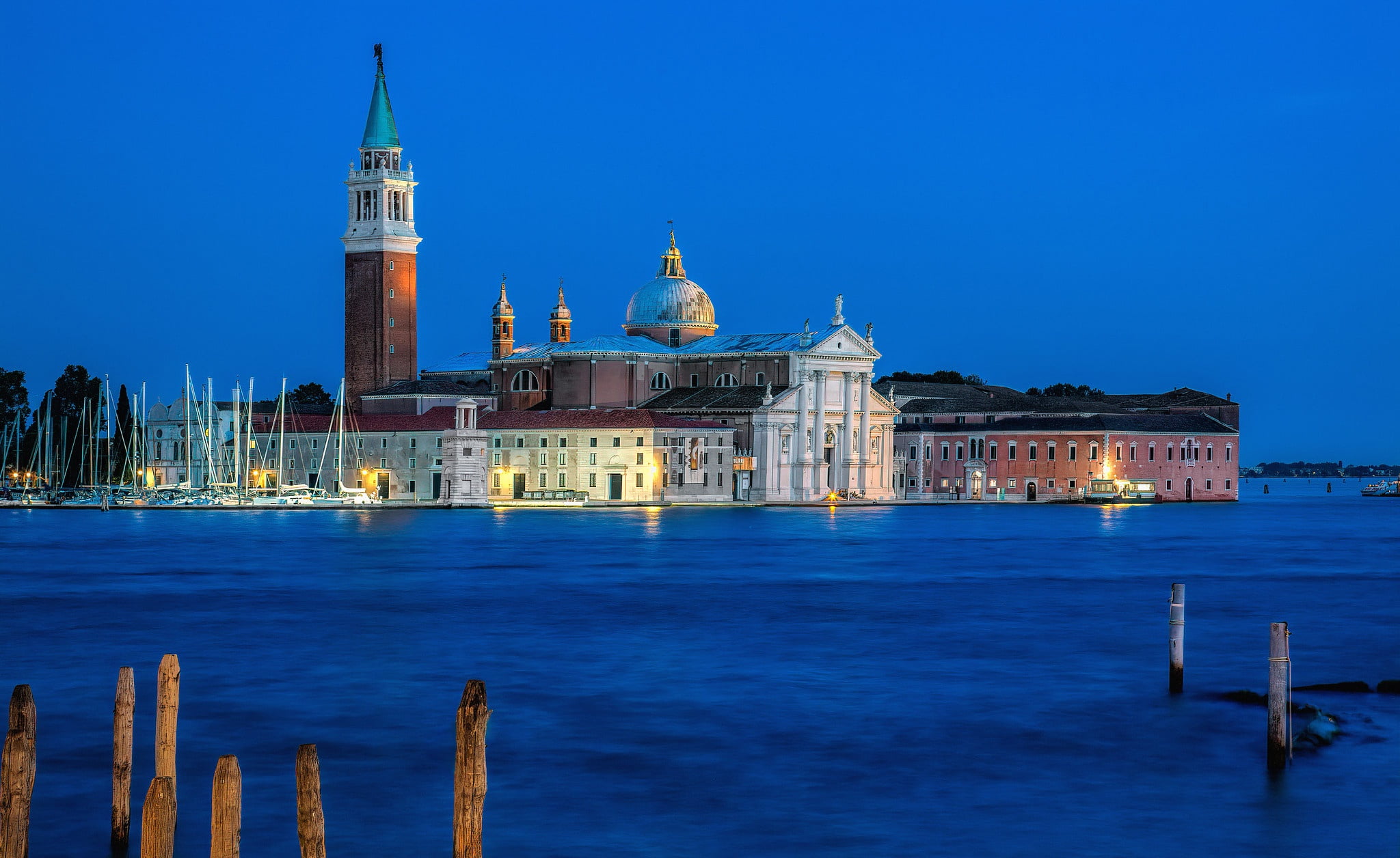 Venice, Venetian Lagoon, 1080P, home, The Island Of San Giorgio Maggiore, Island of San Giorgio Maggiore, building, water, Cathedral Of San Giorgio Maggiore, HD Wallpaper
