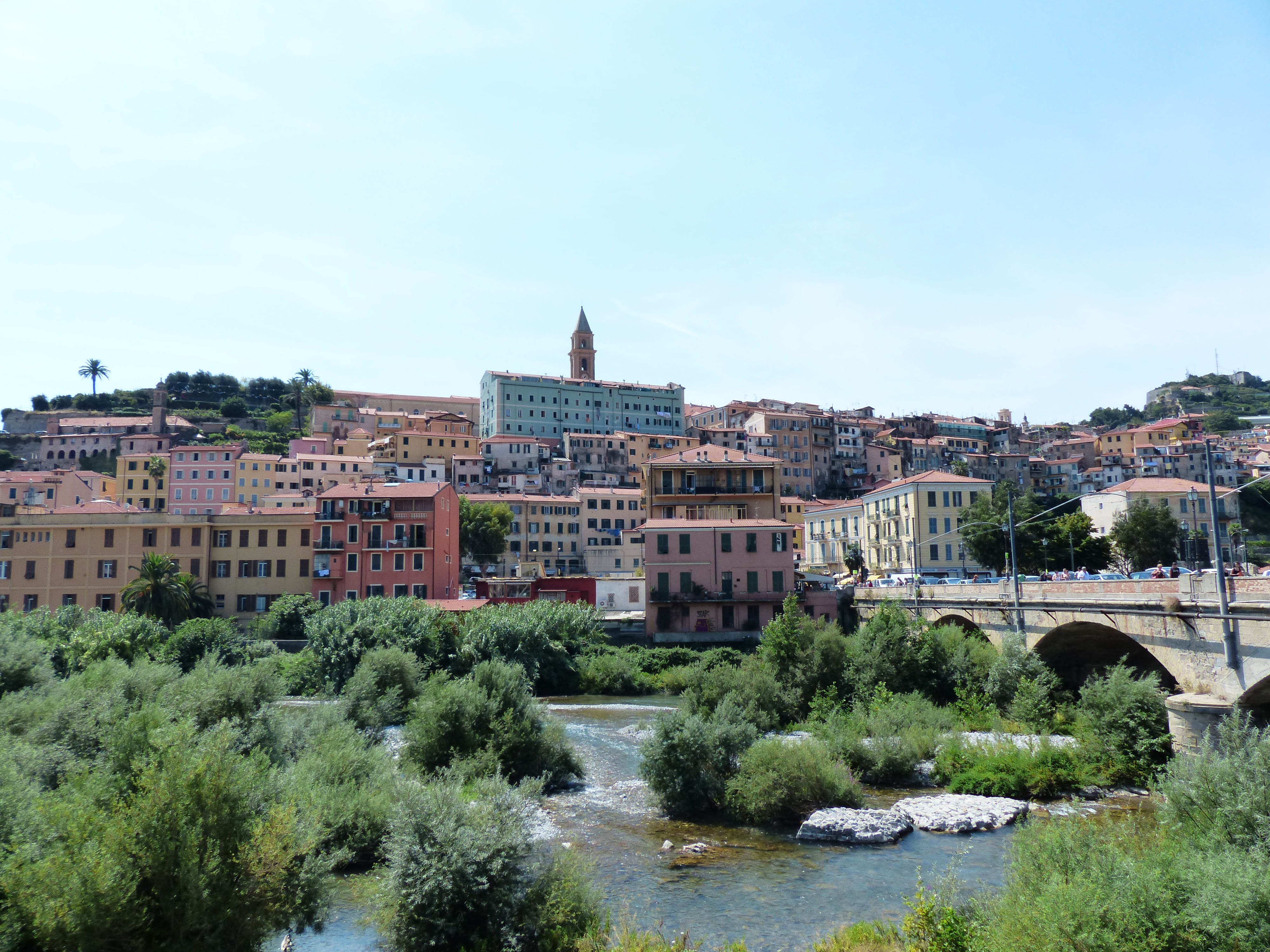 north italy, daytime, pushed, buildings, nature, italy france, liguria, city view, 4K, bishop city, old town, sky, border town, photography, santa maria assunta, HD Wallpaper