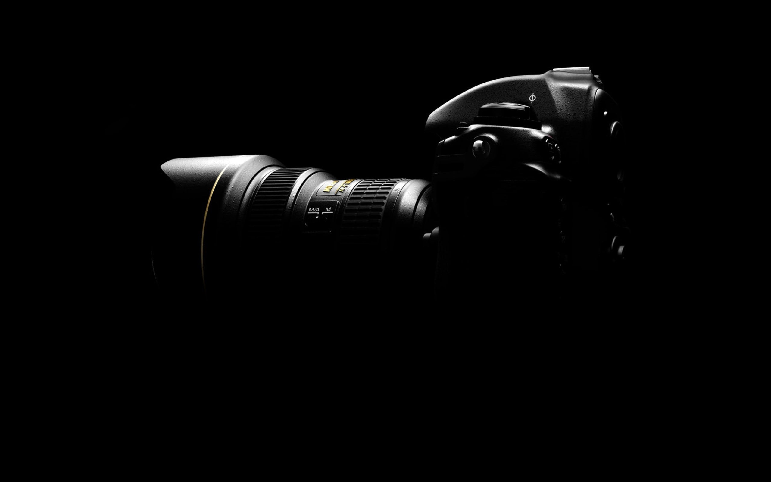 background, nikon, black, 2K, d300, HD Wallpaper