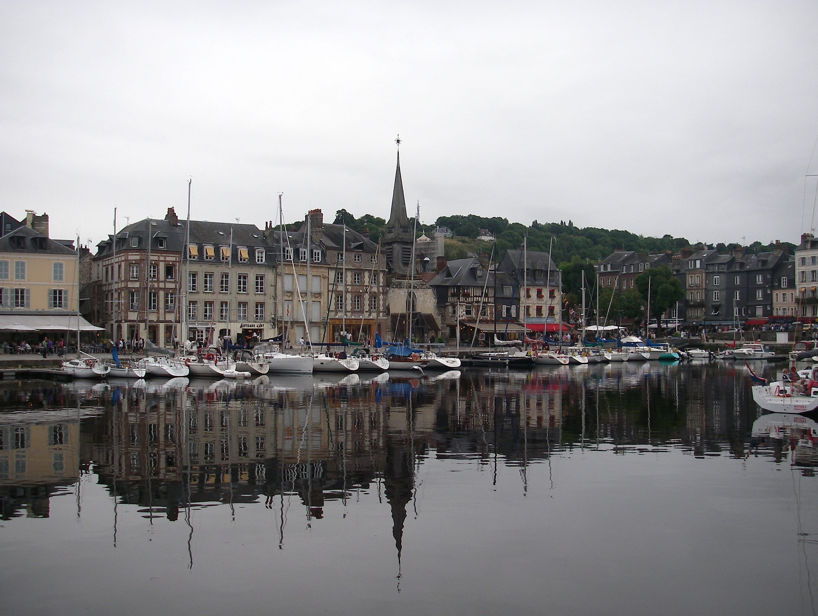 mode of transportation, residential district, sailboat, yacht, harbor, outdoors, normandy, no people, transportation, water, day, built structure, 2K, HD Wallpaper