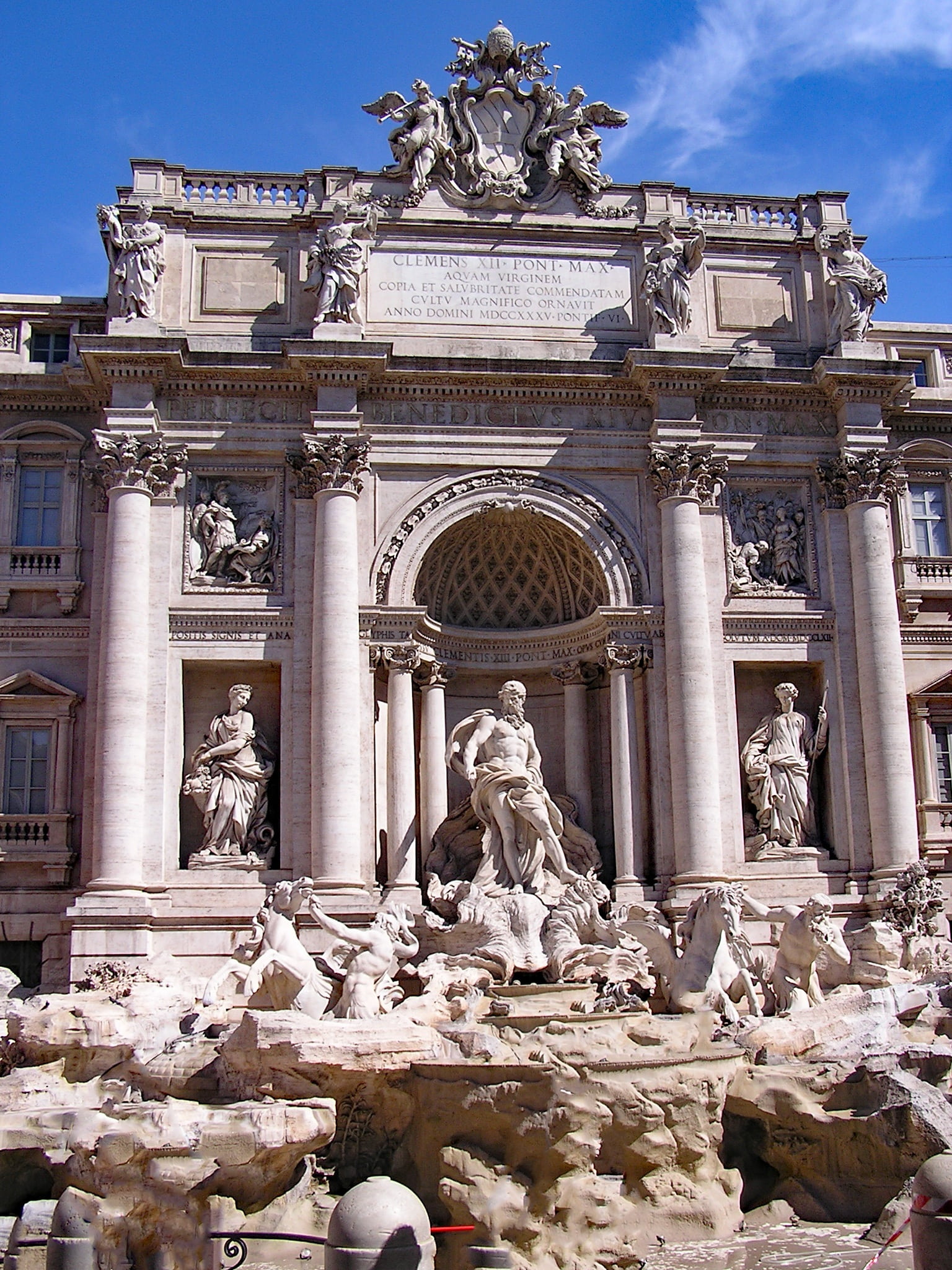 romans, trevi Fountain, craft, marble, statue, monument, architecture, roman, 1080P, no people, low angle view, creativity, architectural column, building exterior, Phone HD Wallpaper