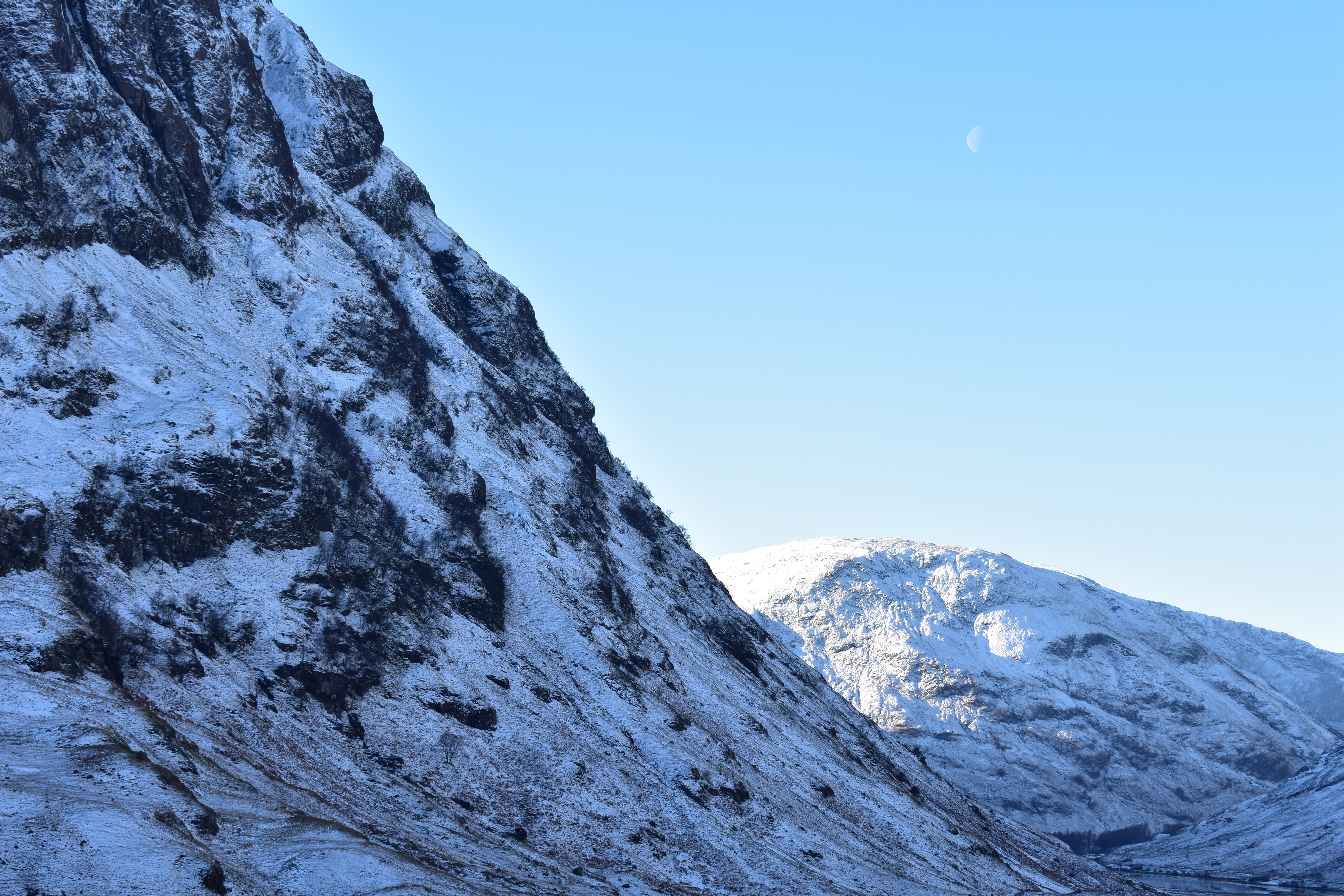 montañas, idyllic, outdoors, escocia, sky, white, no people, snow, 5K, paisaje, non-urban scene, mountain peak, cold temperature, beauty in nature, travel, HD Wallpaper