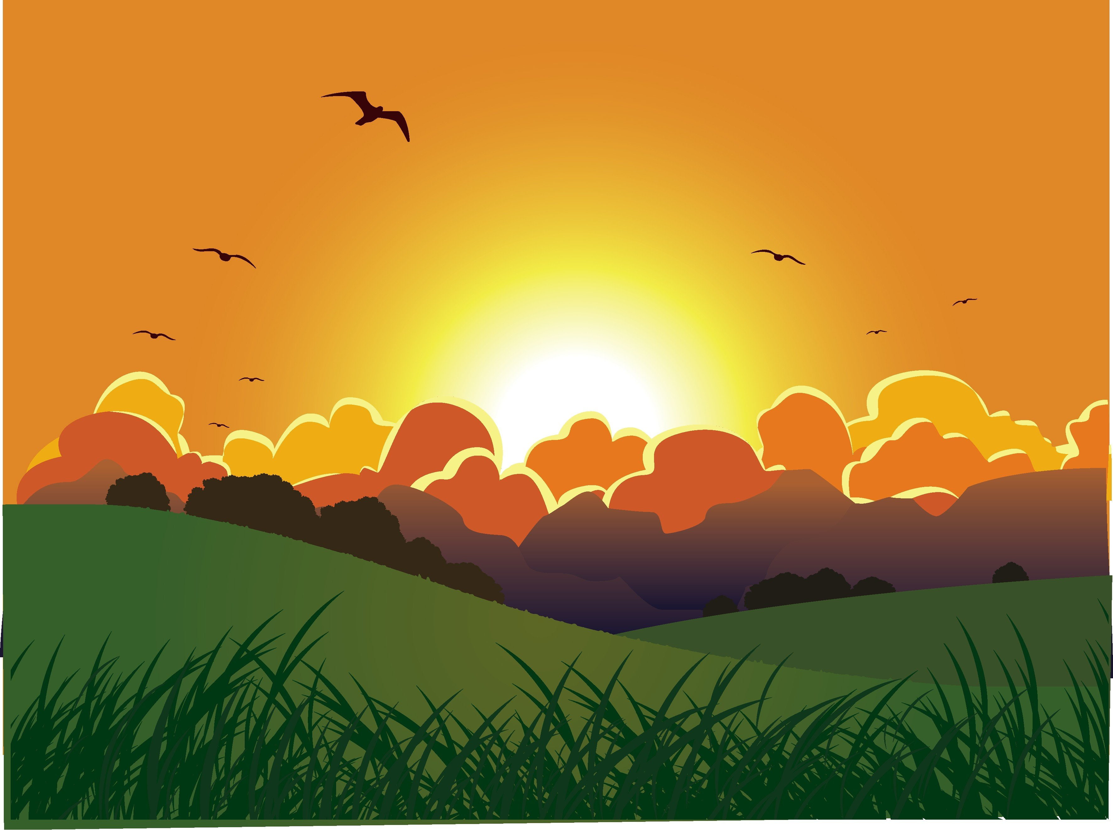 abstracto, arte, vector, Naturaleza, 2K, Paisaje, HD Wallpaper