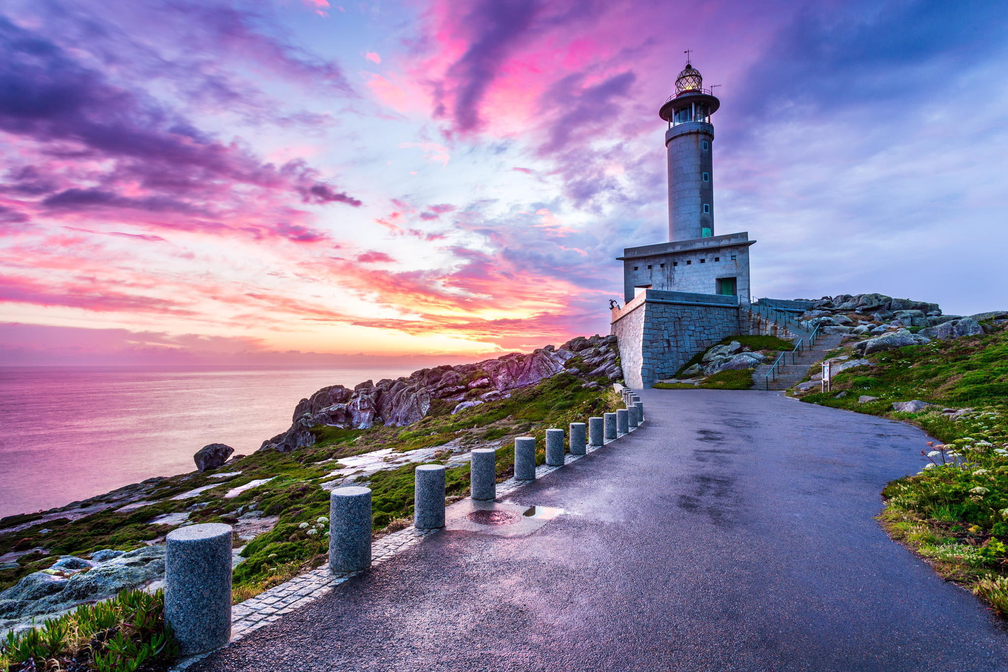 outdoors, direction, punta, sea, tower, sky, horizon over water, lighthouse, no people, spain, paisaje, water, building exterior, travel destinations, beauty in nature, HD Wallpaper