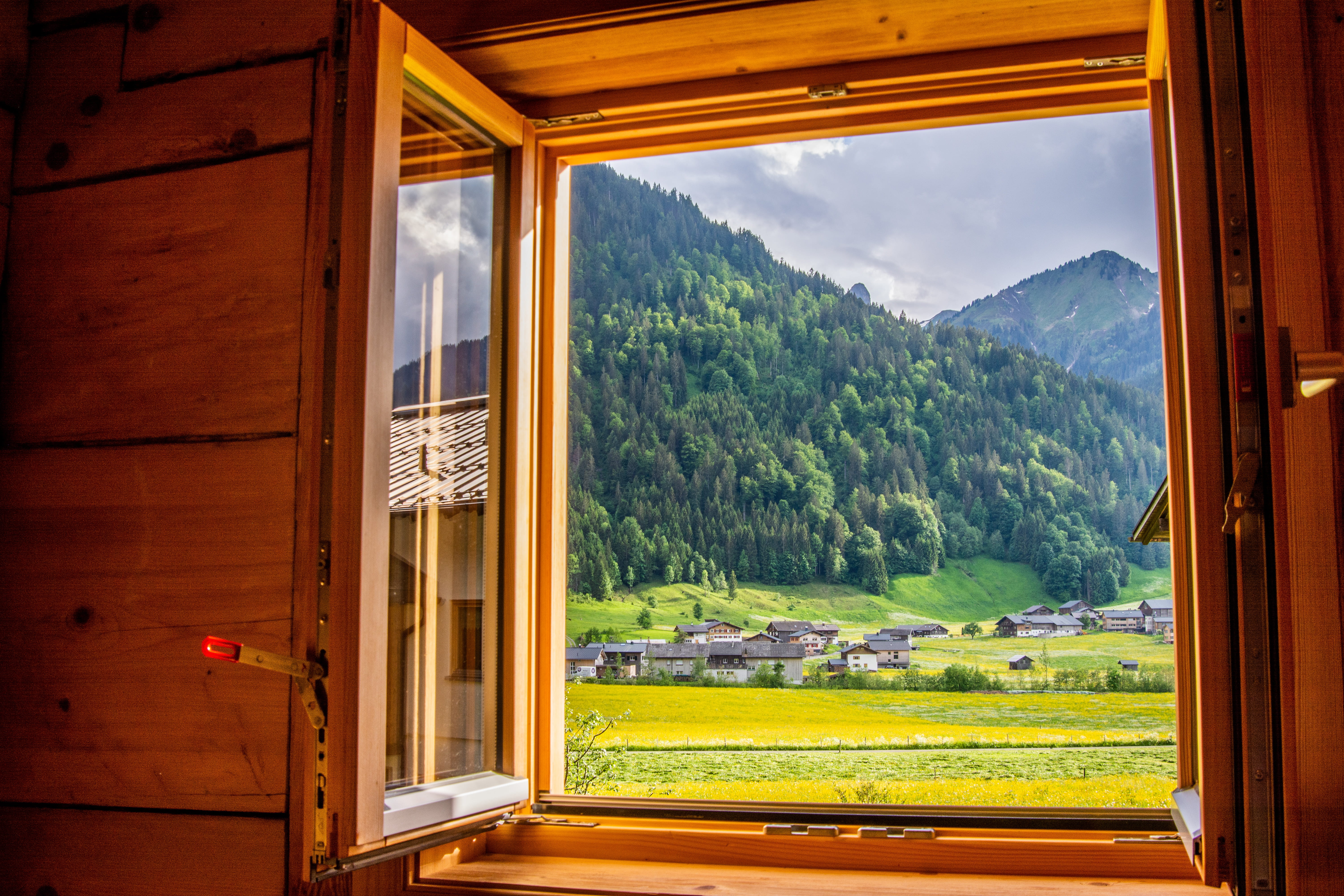 scenics - nature, cottage, nature, wood - material, environment, landscape, beauty in nature, austria, alpes, tranquility, no people, tree, paisaje, building, HD Wallpaper