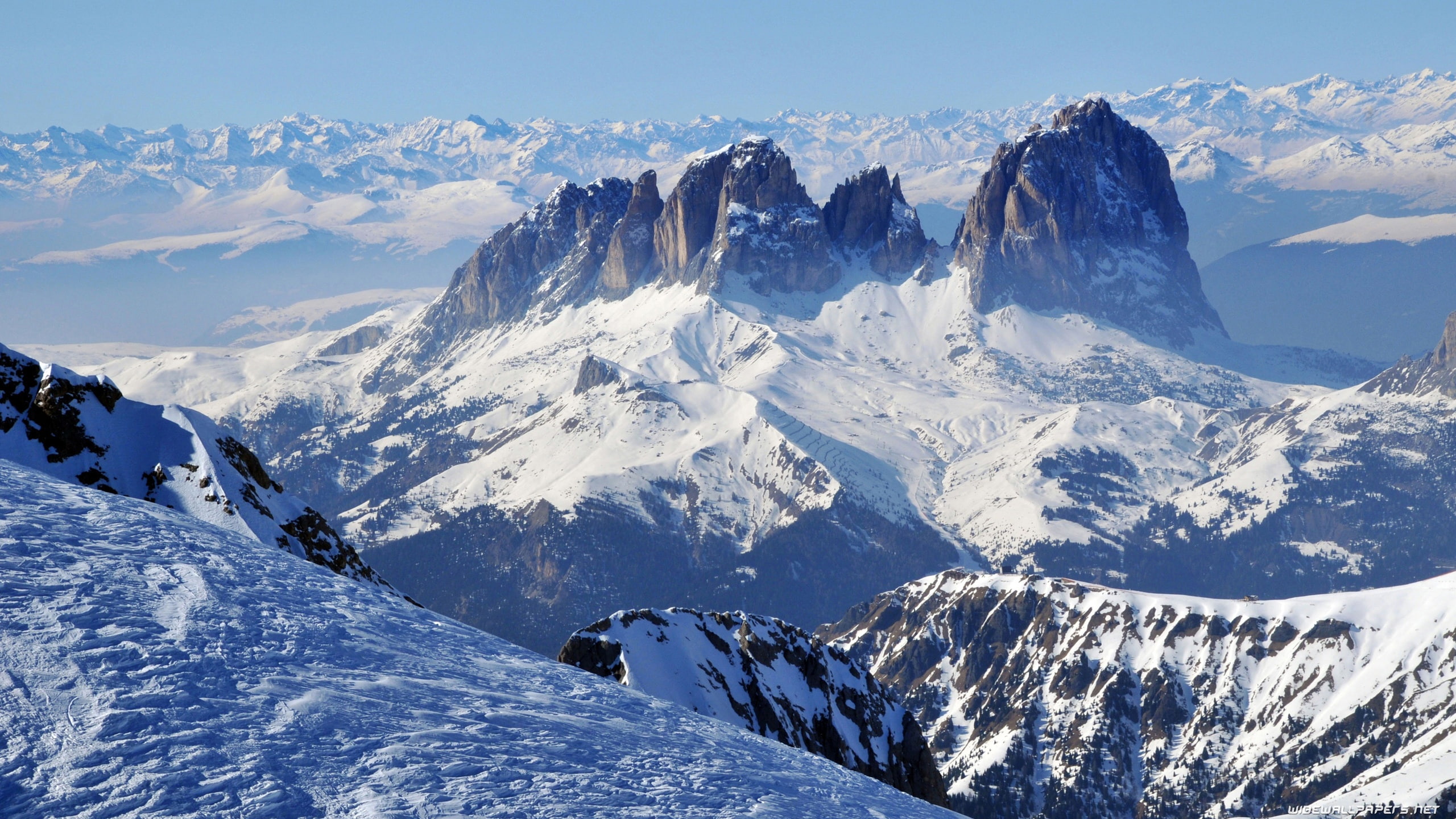 2K, cordillera, nieve, natualeza, HD Wallpaper