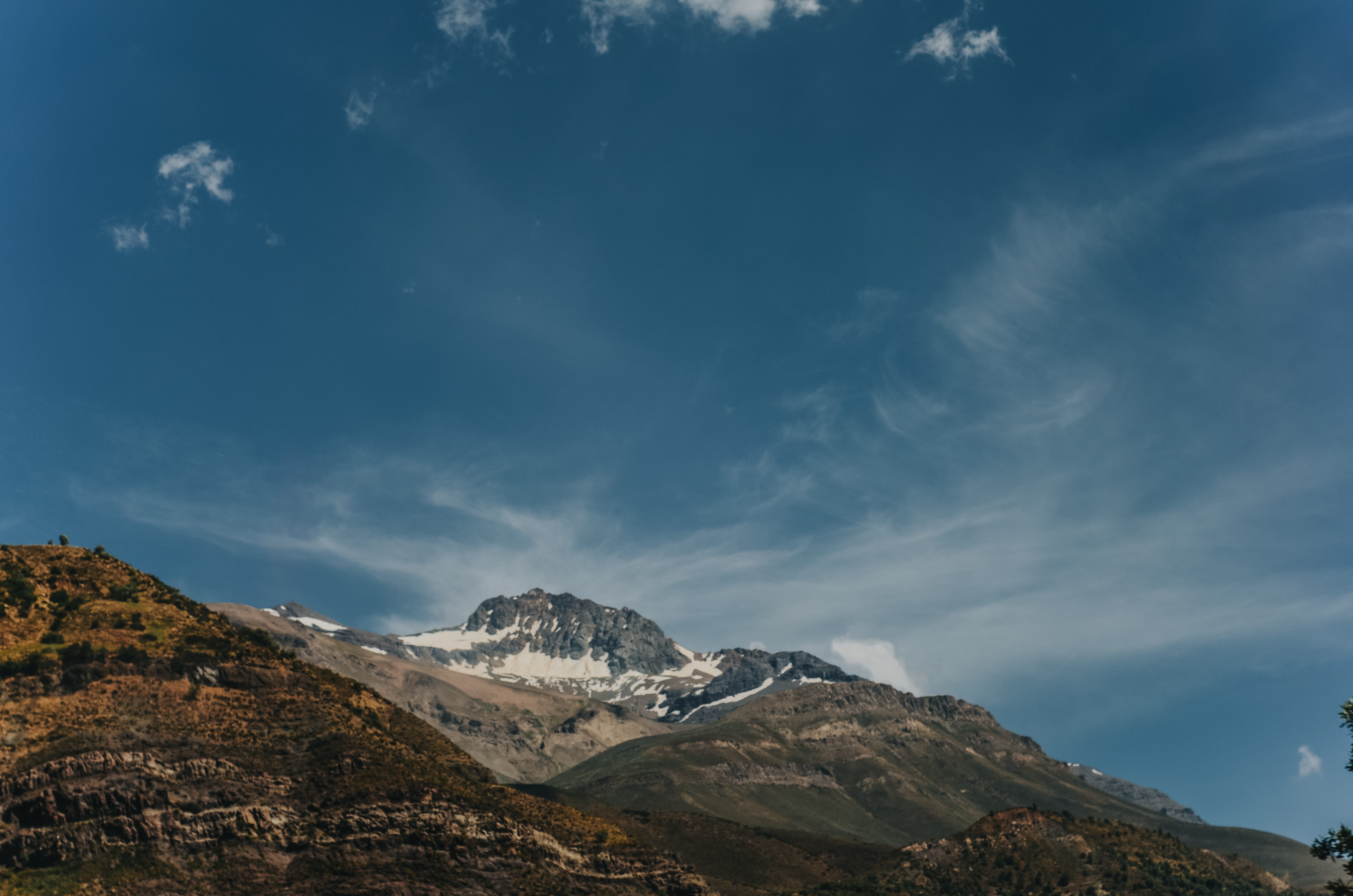 mountain peak, sjy, road, winter, mountain range, formation, remote, autumn, environment, beauty in nature, cajon del maipo, lima, tranquility, cordilheira dos andes, HD Wallpaper