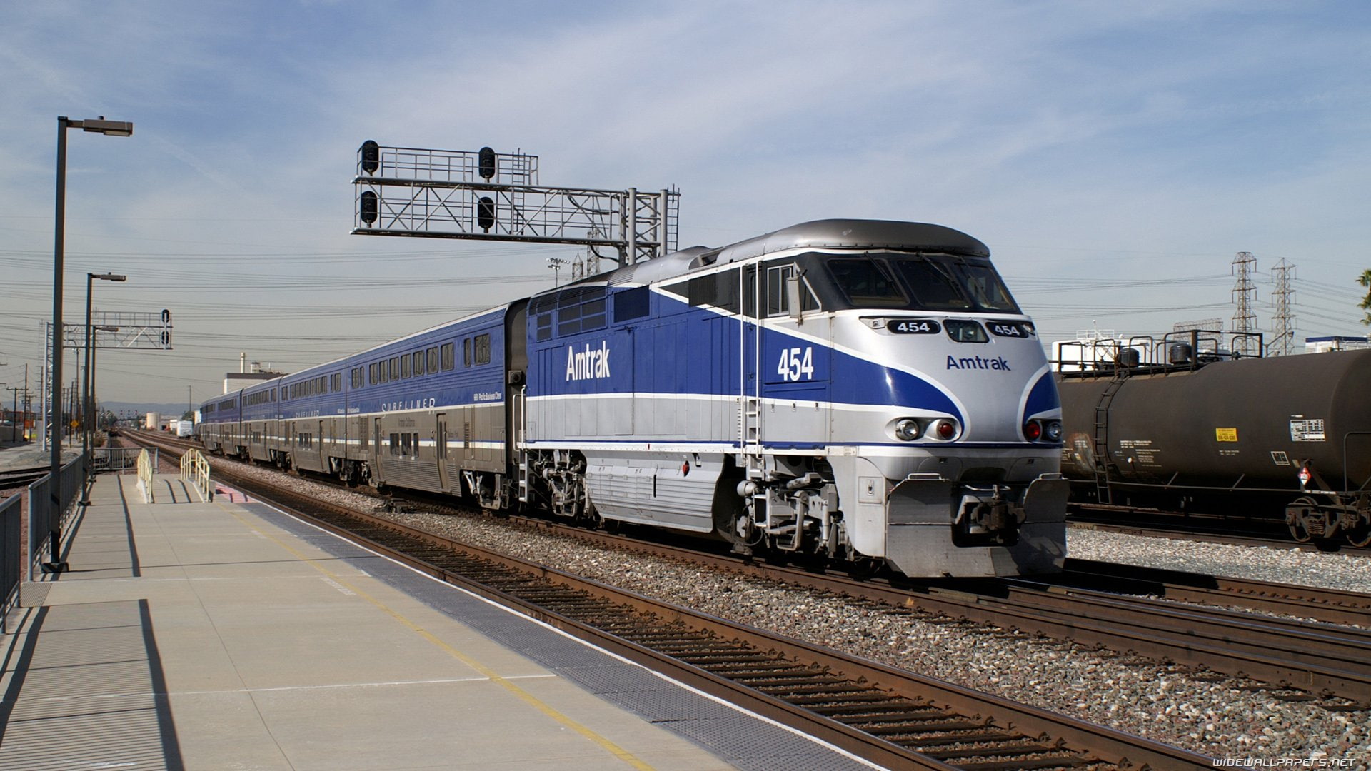 vias, 1080P, electrico, tren, ferrocarril, HD Wallpaper