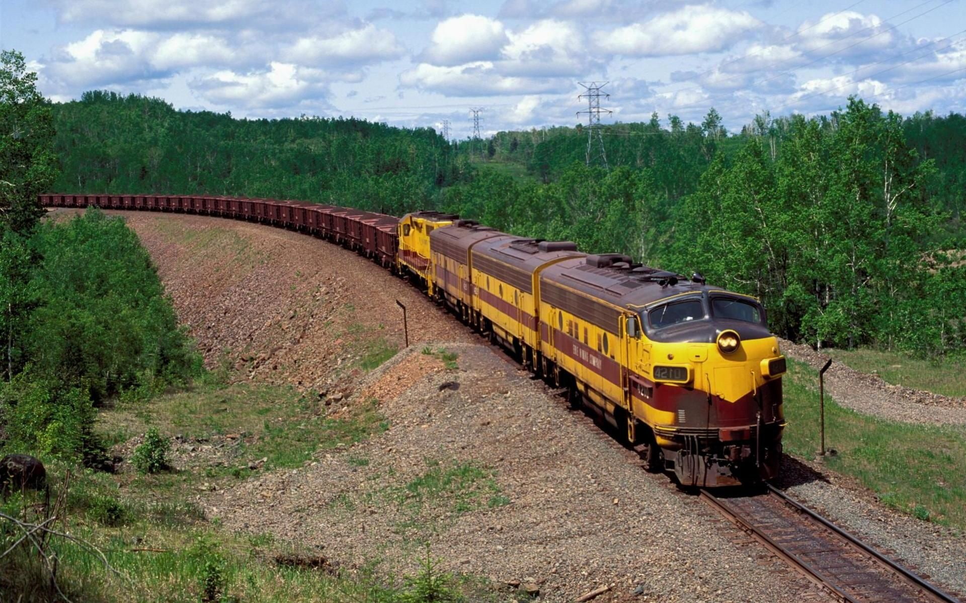 carguero, connection, outdoors, land vehicle, mode of transportation, passenger train, ferrocarril, track, railroad car, day, 1080P, plant, no people, HD Wallpaper