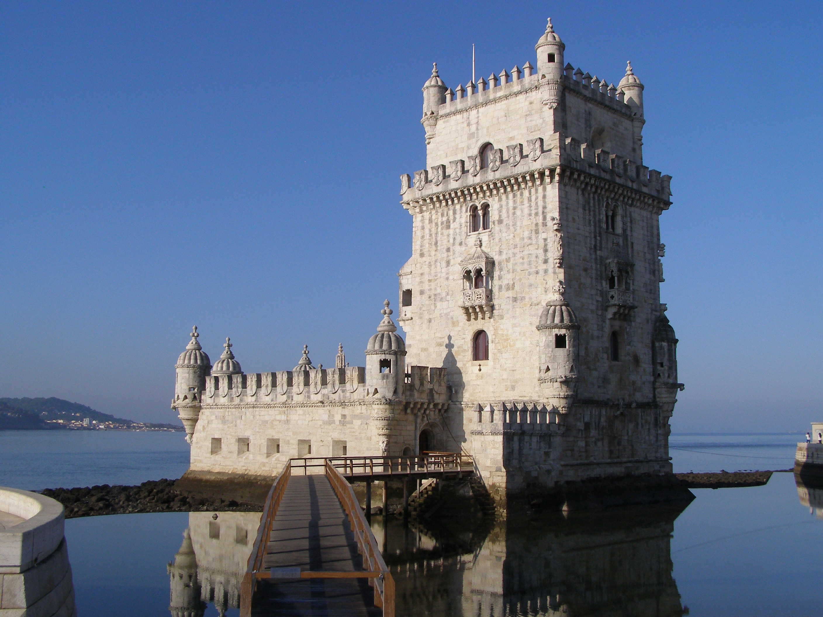 clear sky, 2K, body, sunlight, lisboa, belem, the past, lisbon, tourism, outdoors, attraction, blue, nature, built structure, no people, travel, architecture, HD Wallpaper