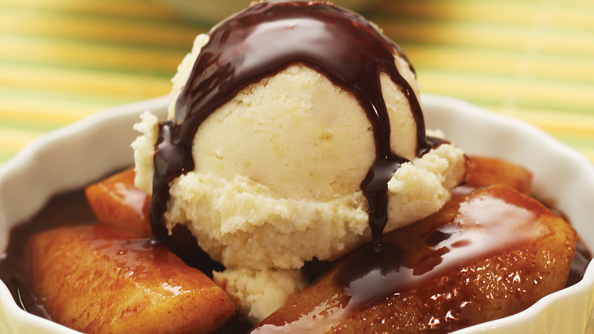 bola, vainilla, chocolate, food, 1080P, helado, HD Wallpaper