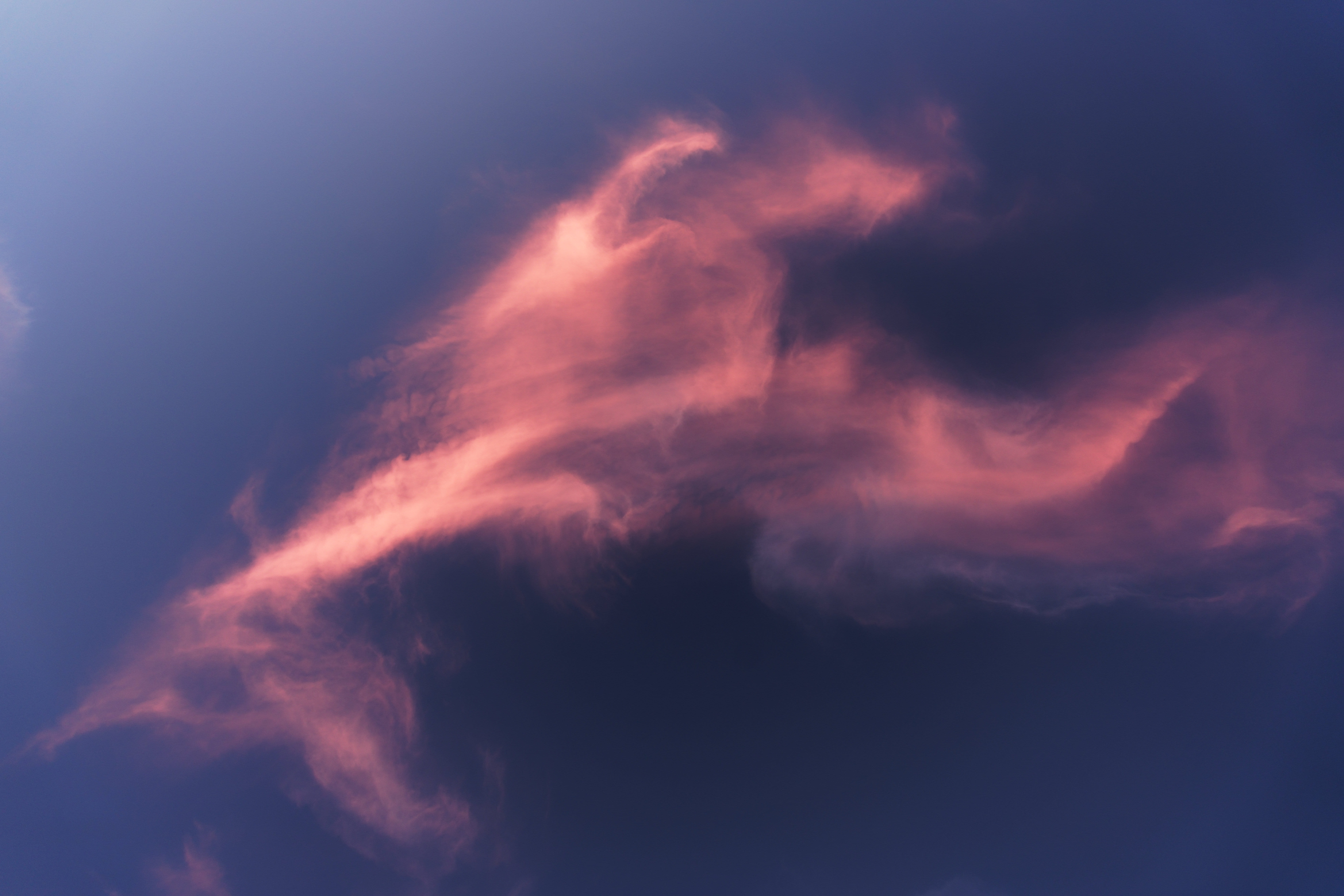 cloud, sky, environment, sunset, cloud - sky, weather, looking up, nature, storm, low angle view, blue, tranquility, white, backgrounds, abstract, abstract backgrounds, HD Wallpaper