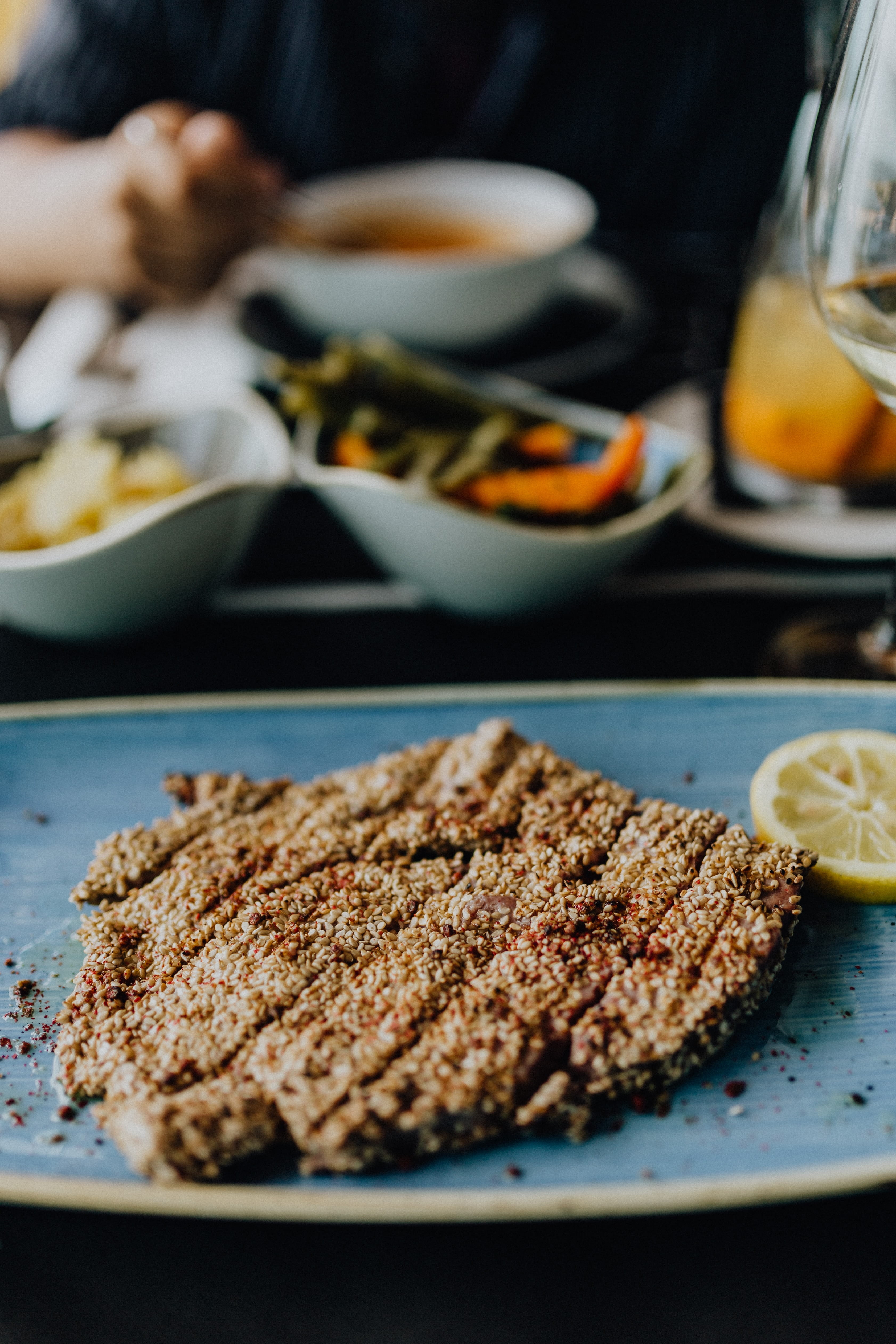 tuna, still life, O Camilo, selective focus, portugal, healthy eating, preparing food, 4K, dishes, temptation, breakfast, indoors, serving size, dinner, Phone HD Wallpaper