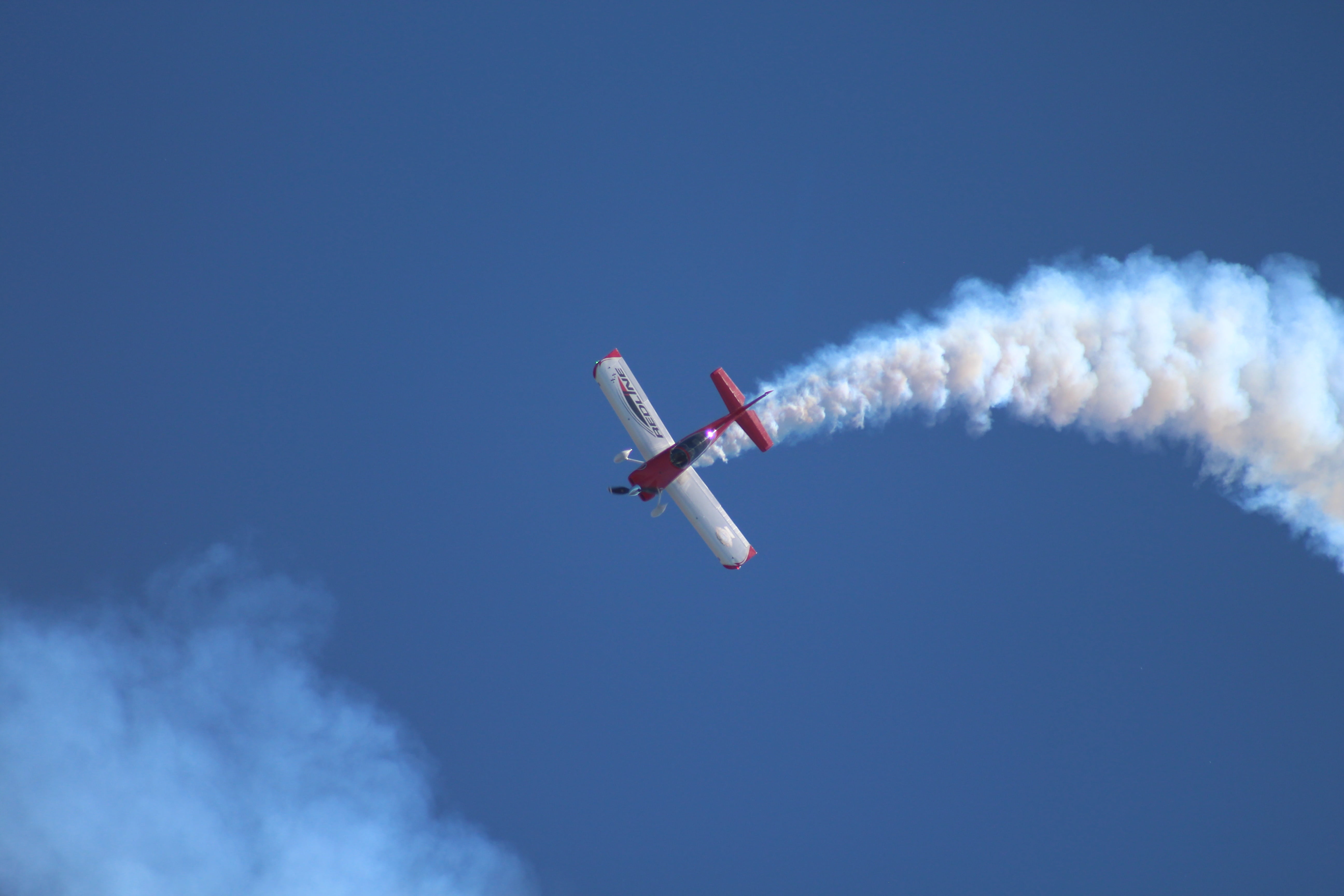 no people, airstrip, 5K, aerospace industry, clouds, sports activity, air, airplane, funafuti, nature, air show, red, outdoors, aircraft, sky, on the move, HD Wallpaper