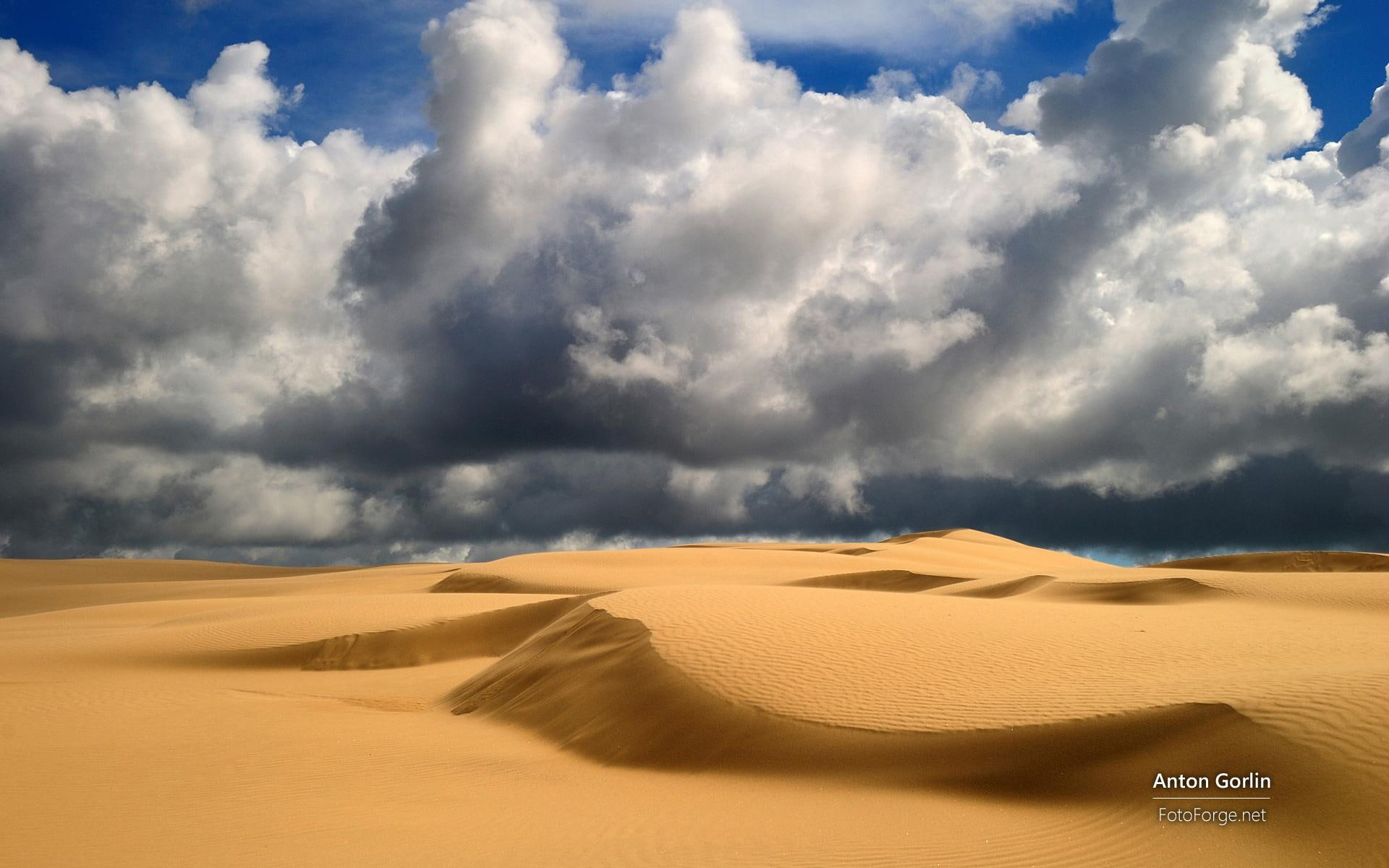 bonito, areia, nature and landscapes, nuvens, de, deserto, bancos, 1080P, HD Wallpaper