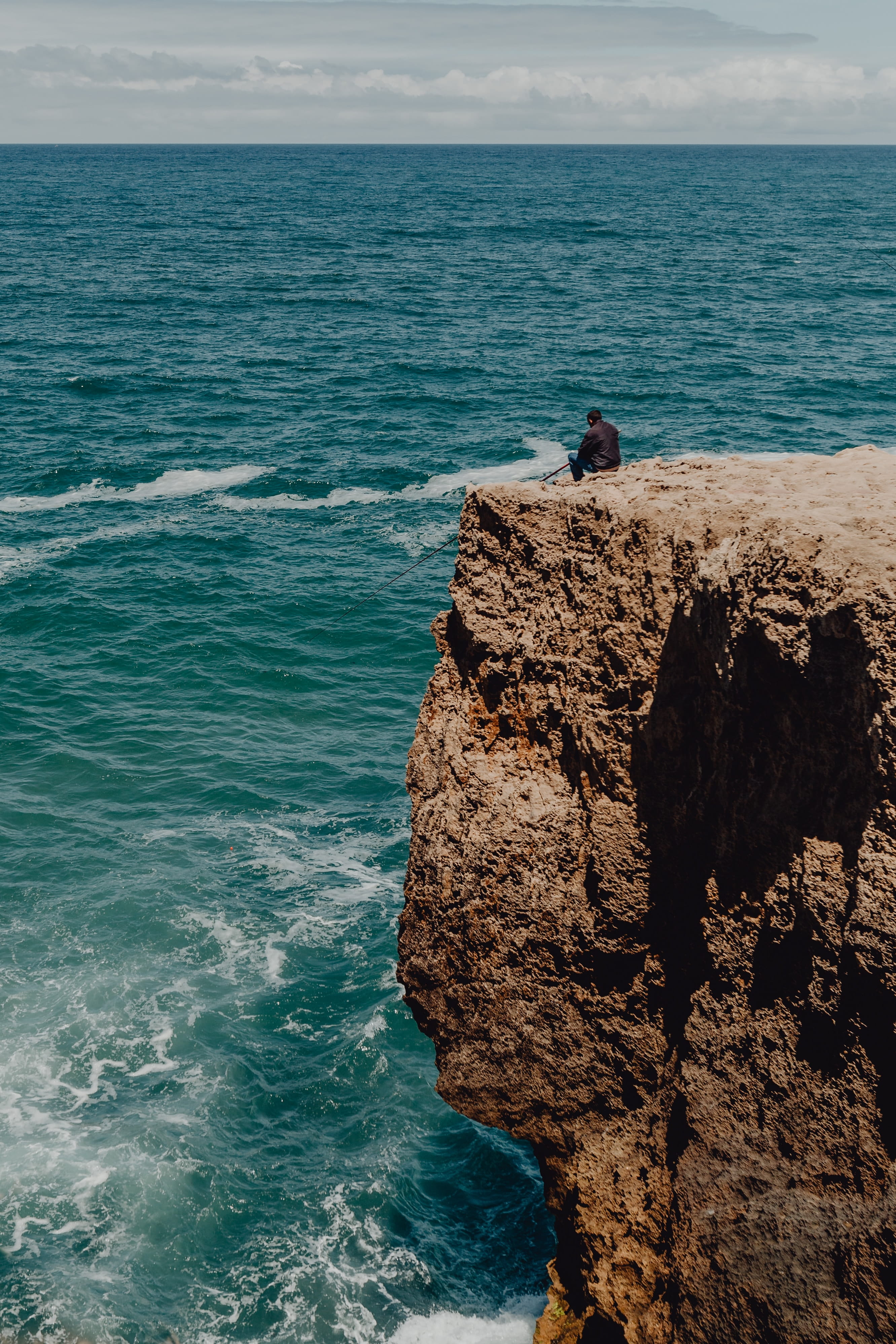 sky, seaboard, idyllic, outdoors, algarve, praia, blue, nature, scenics - nature, travel, sea, rock - object, summer, solid, day, horizon, water, rock formation, Phone HD Wallpaper