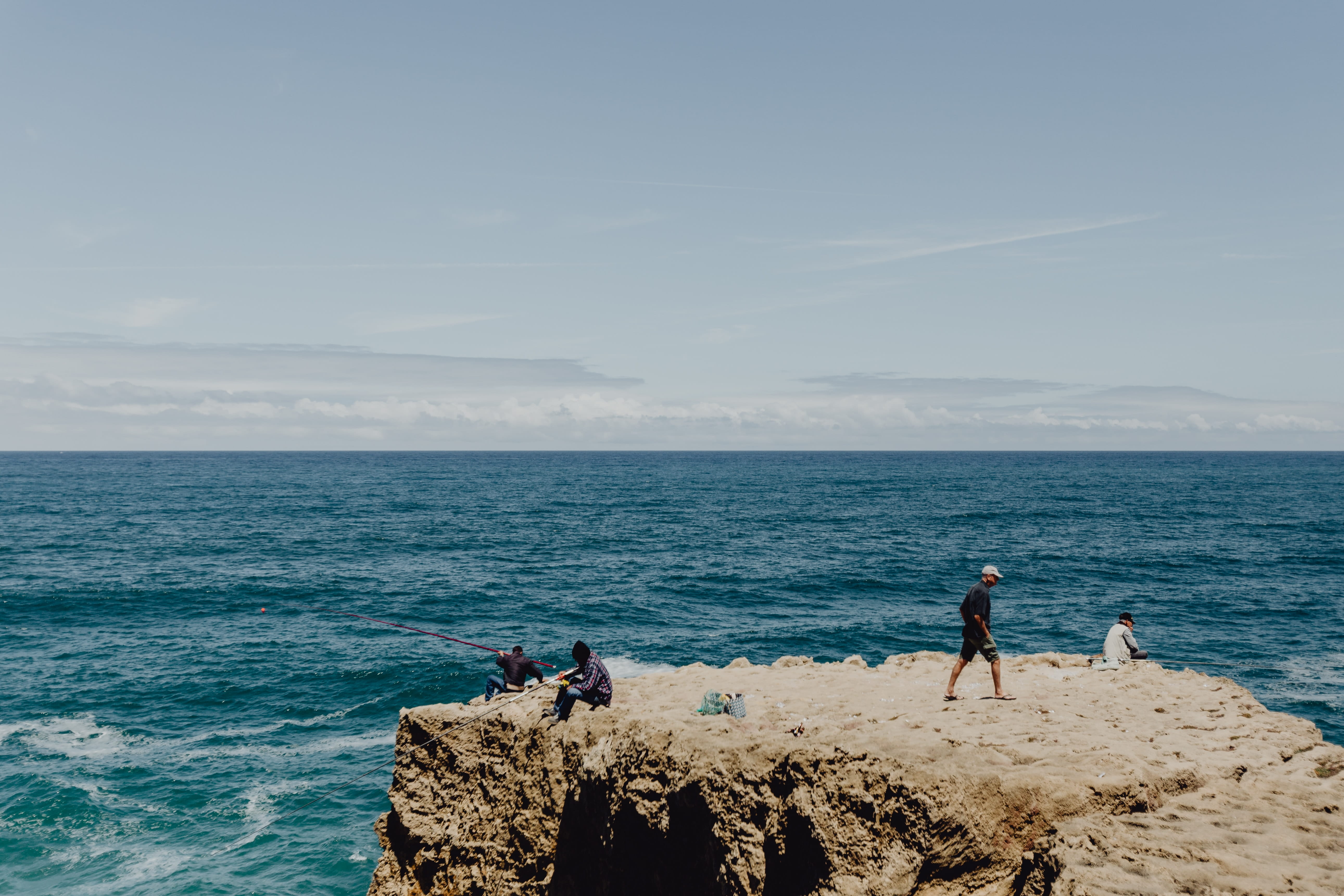 algarve, horizon over water, atlantic, sky, beach, western, aljezur, idyllic, cliff, praia da amoreira, nature, water, da, rock, sea, praia, coastline, HD Wallpaper