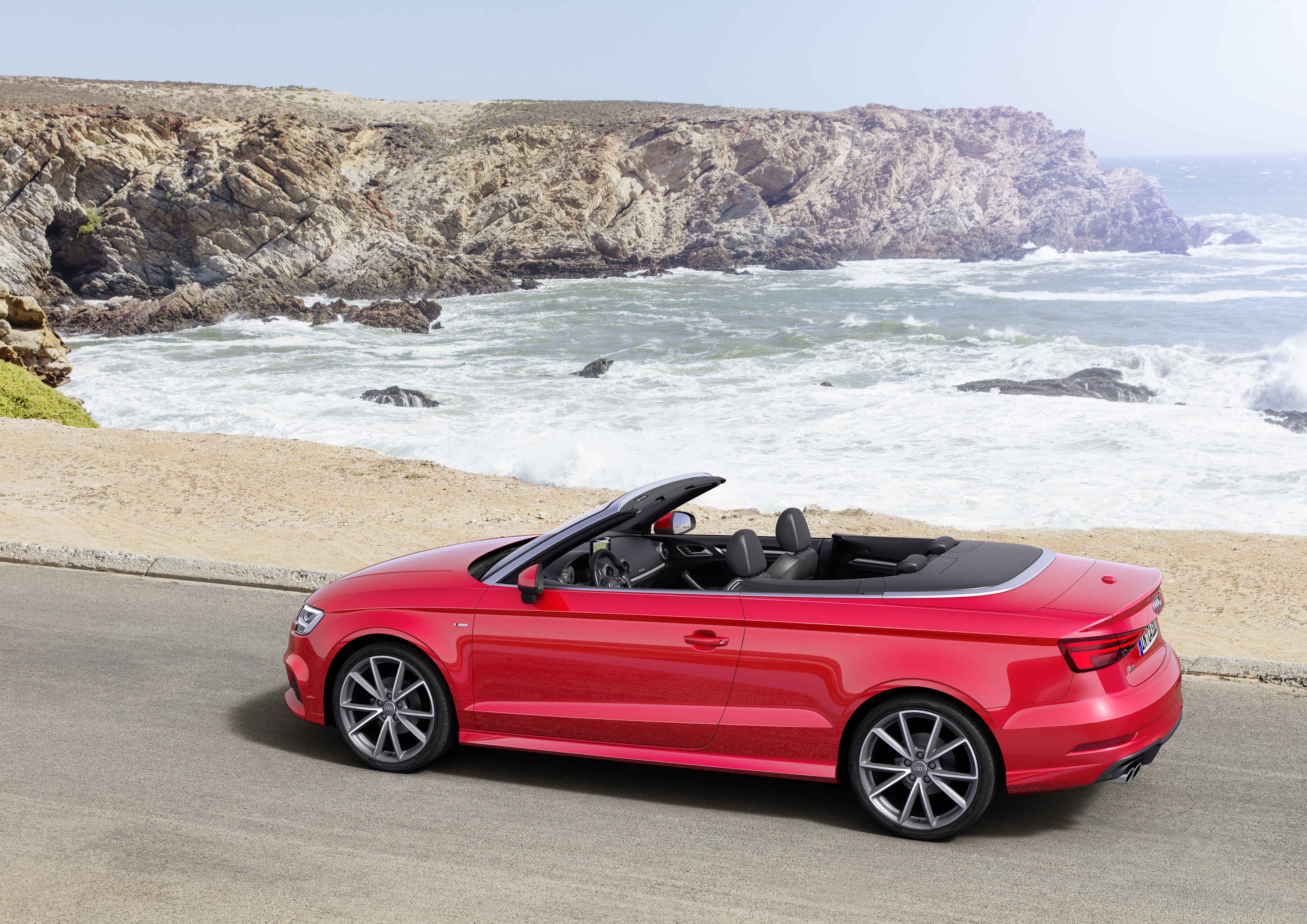 red, cabriolet, Audi A3, 4K, HD Wallpaper