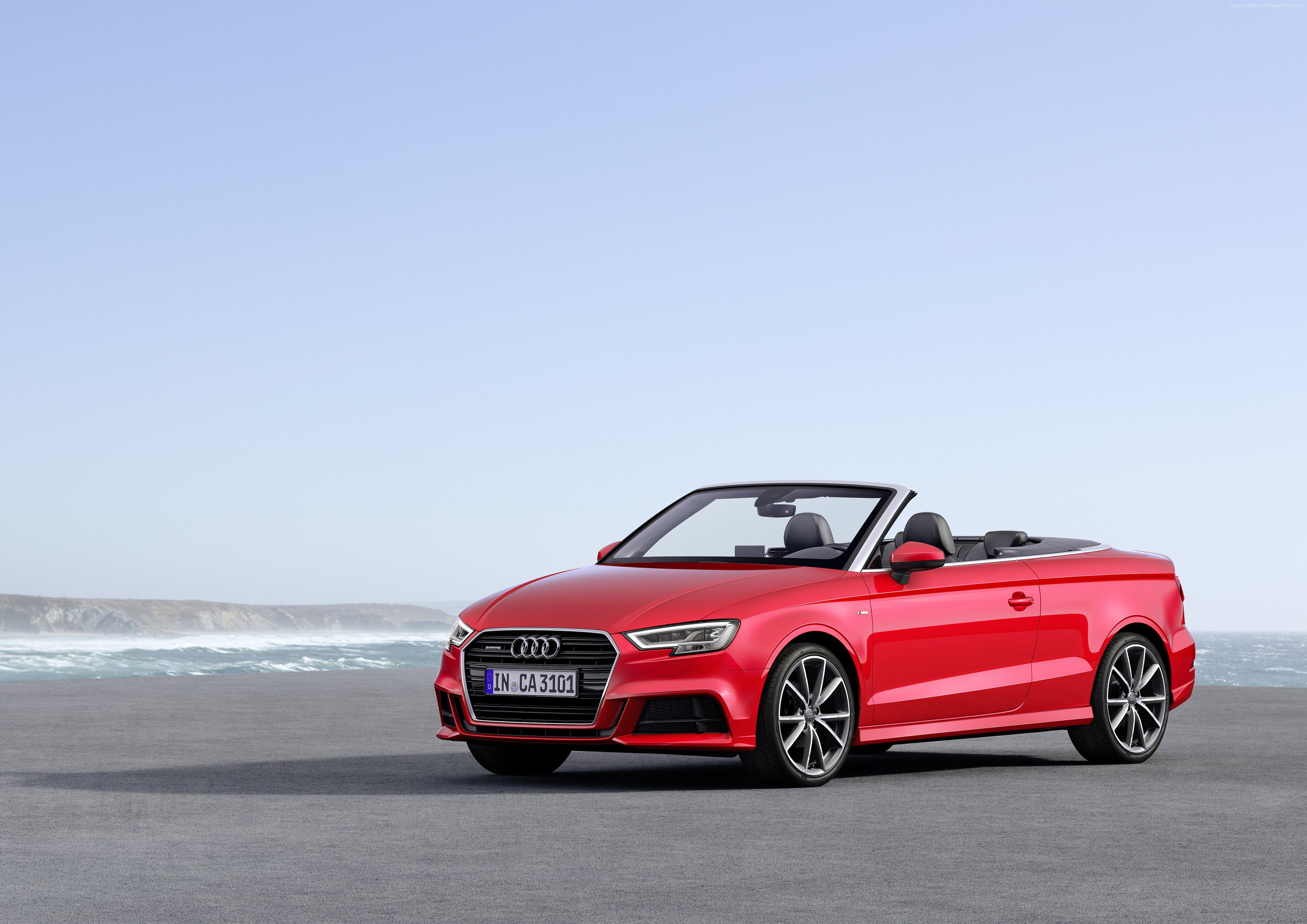 transportation, cabriolet, 4K, Audi A3, road, day, no people, luxury, blue, car, on the move, land vehicle, travel, nature, motor vehicle, mode of transportation, HD Wallpaper