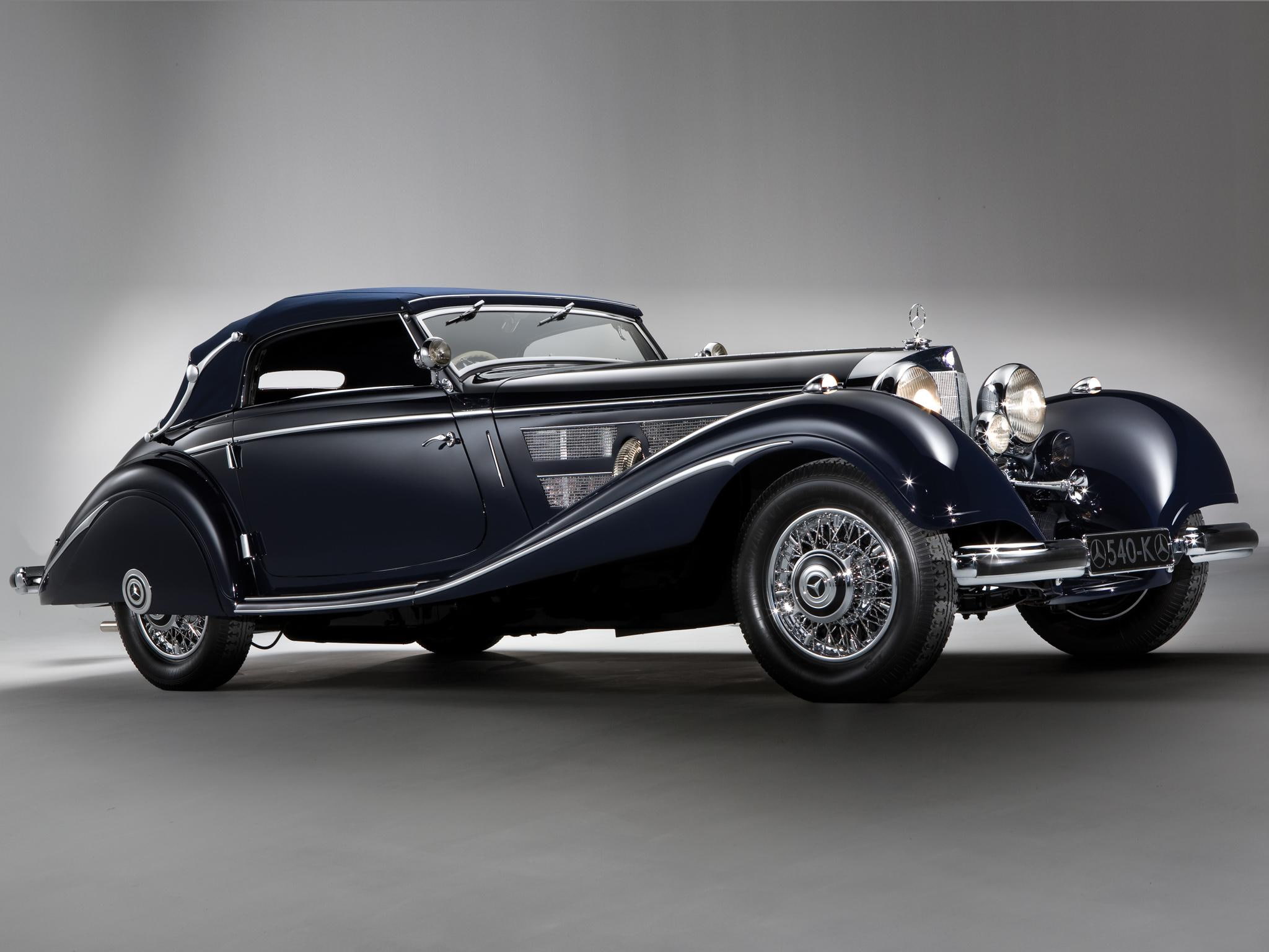 k, 540k, mercedes, 1080P, benz, classic, cabriolet, antique, cars, HD Wallpaper