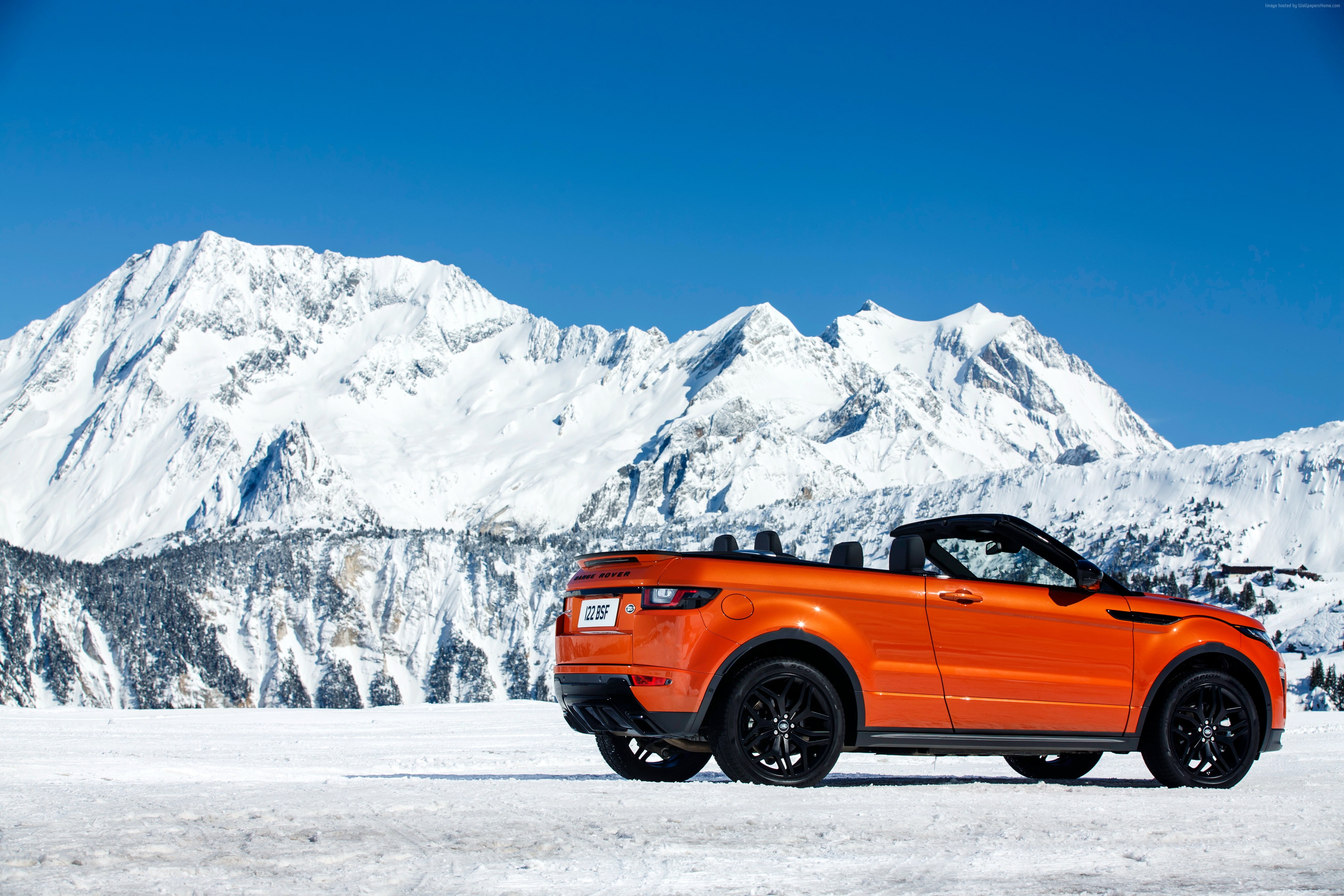 mountain, blue, land vehicle, scenics - nature, cabriolet, snowcapped mountain, sky, mode of transportation, nature, no people, snow, motor vehicle, car, HD Wallpaper