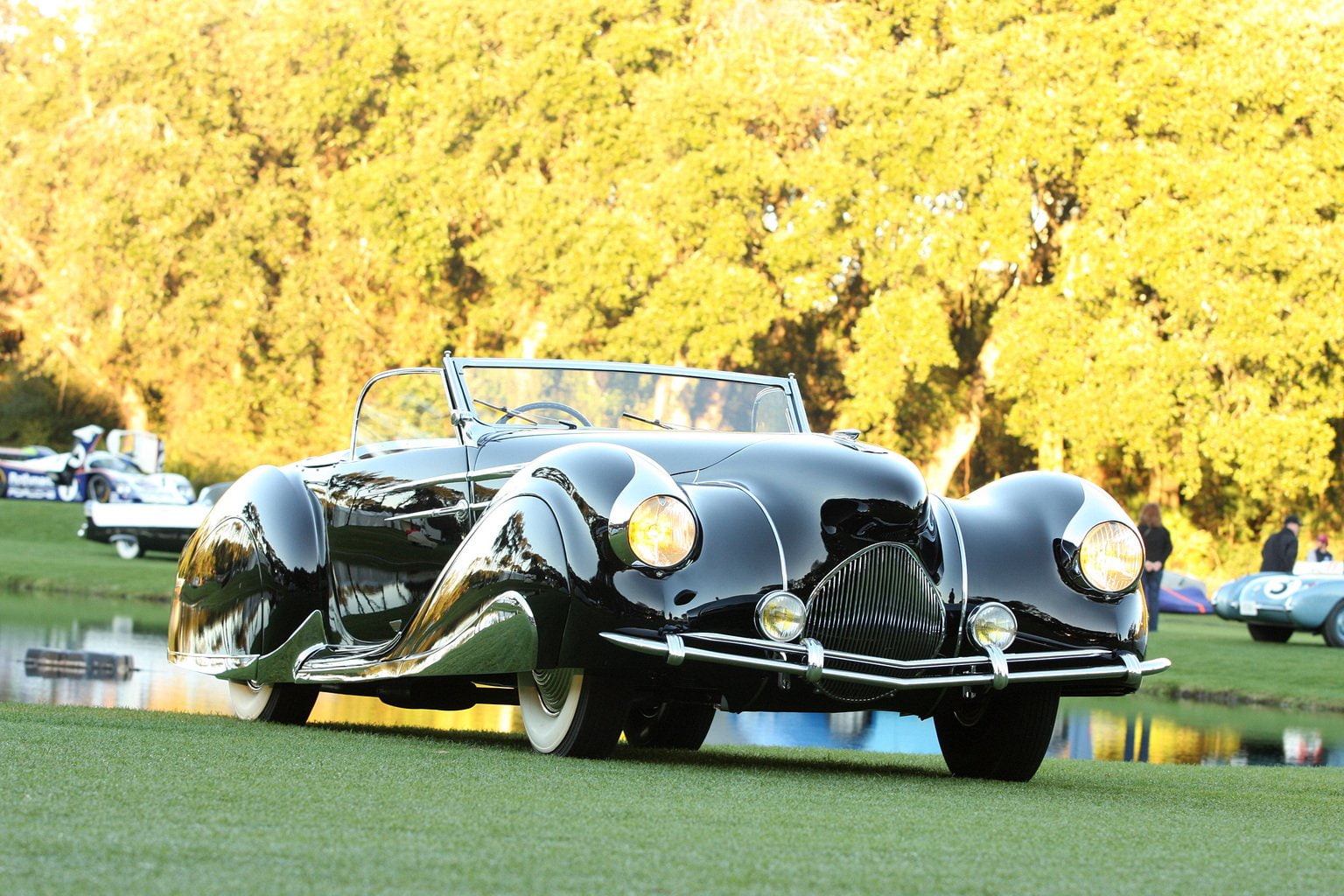 classic, cabriolet, 720P, 1536x1024, vehicle, 135m, retro, car, figoni and falaschi, delahaye, 1948, HD Wallpaper