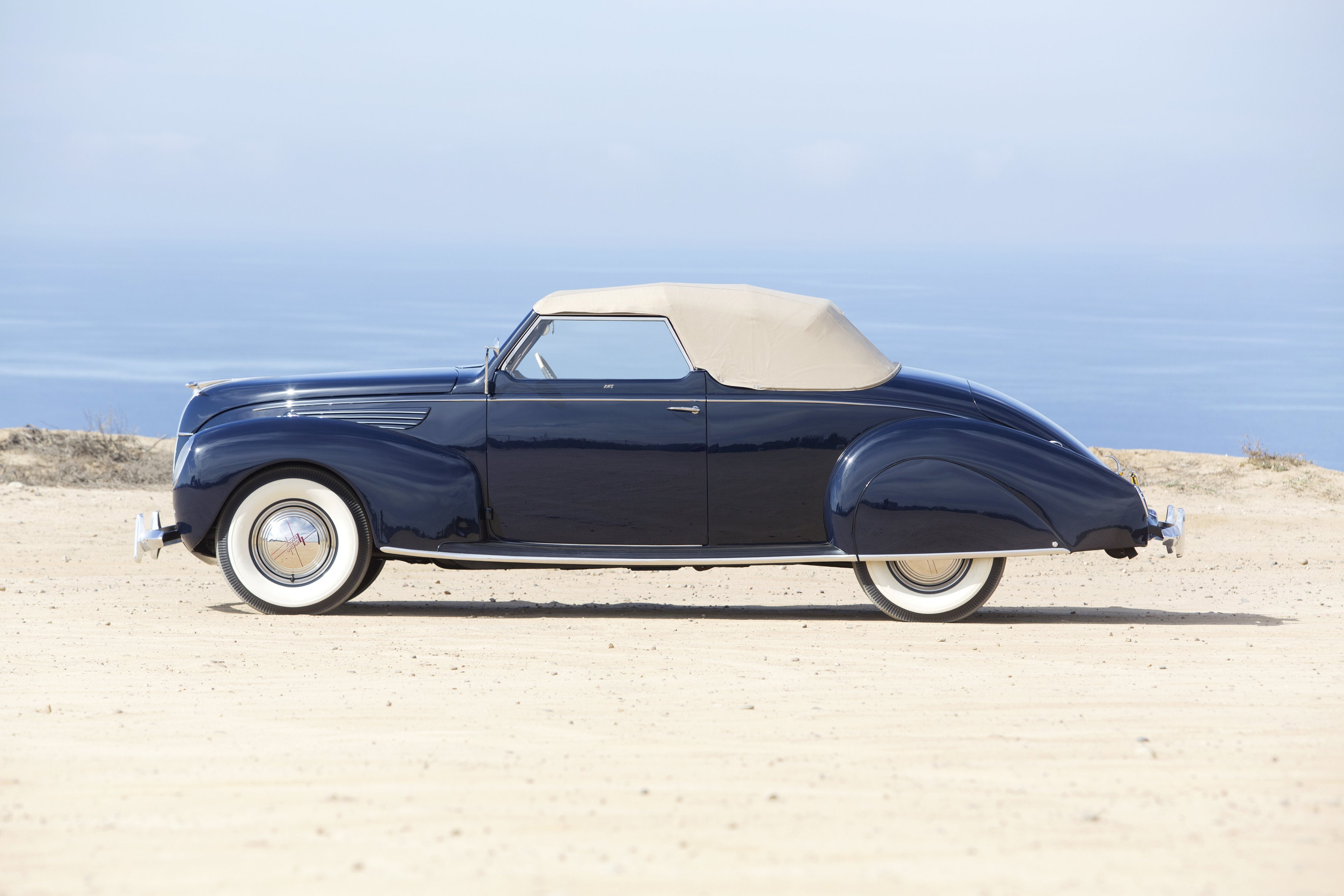 retro, 1938, coupe, lincoln, zephyr, convertible, 2K, (86h-760b), HD Wallpaper