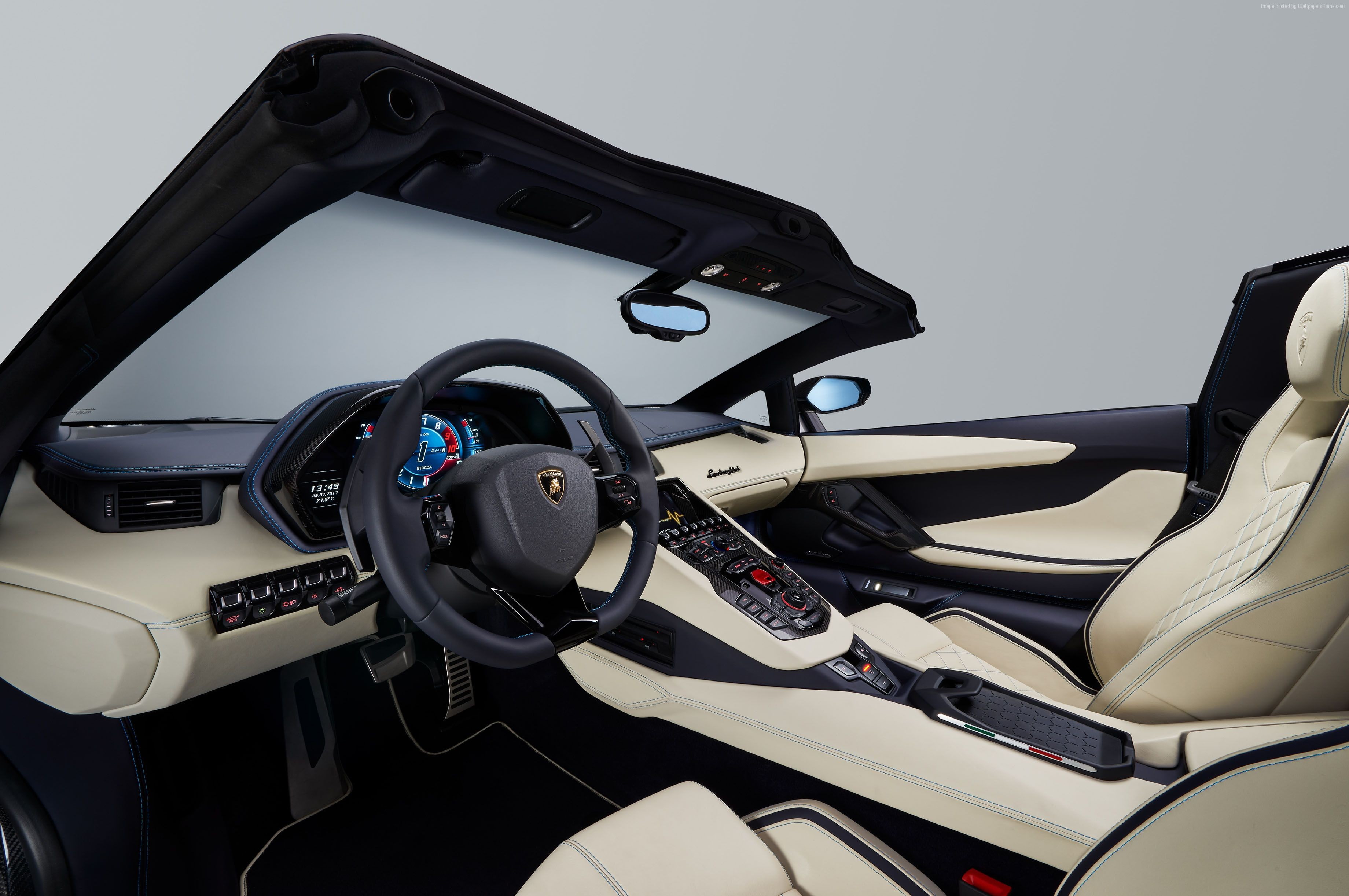 2K, 2018 Cars, Lamborghini Aventador S Roadster, luxury cars, 4K, HD Wallpaper