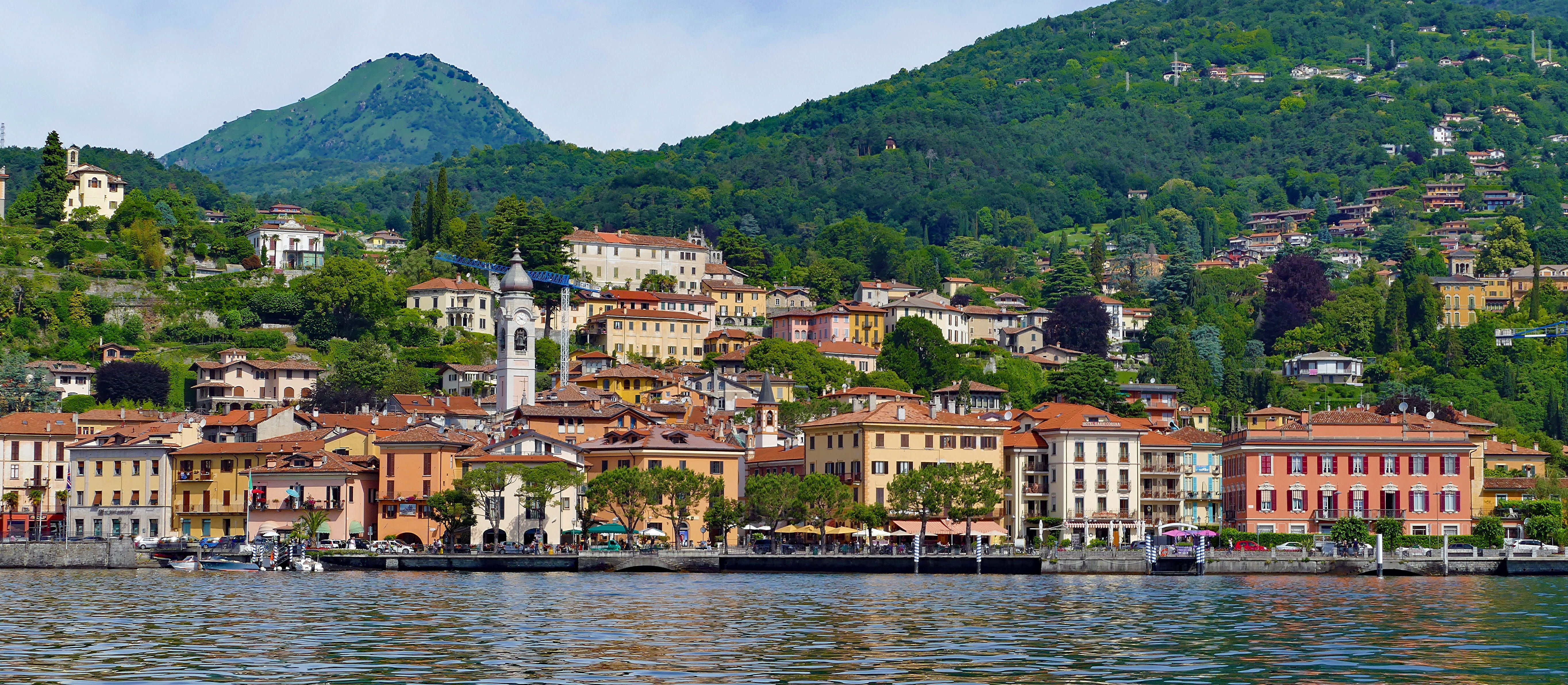 menaggio, residential district, transportation, 5K, nature, panorama, building, architecture, mode of transportation, italy, skyline, house, travel, no people, HD Wallpaper