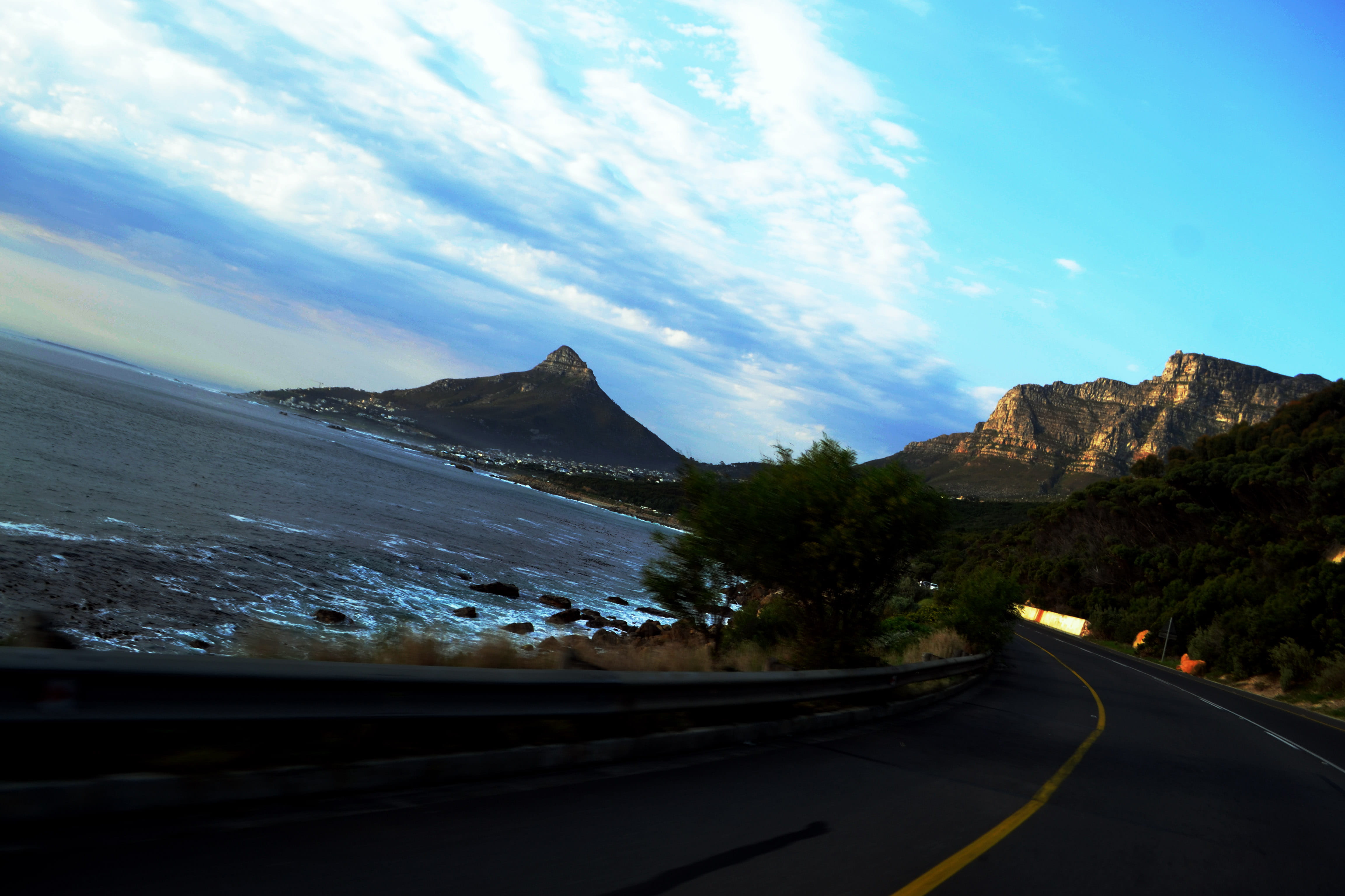 south africa, oceano, beach, sky, no people, mar, tranquility, rock, lake, road marking, beauty in nature, day, empty road, landscape, cape town, oceano atlantico, HD Wallpaper