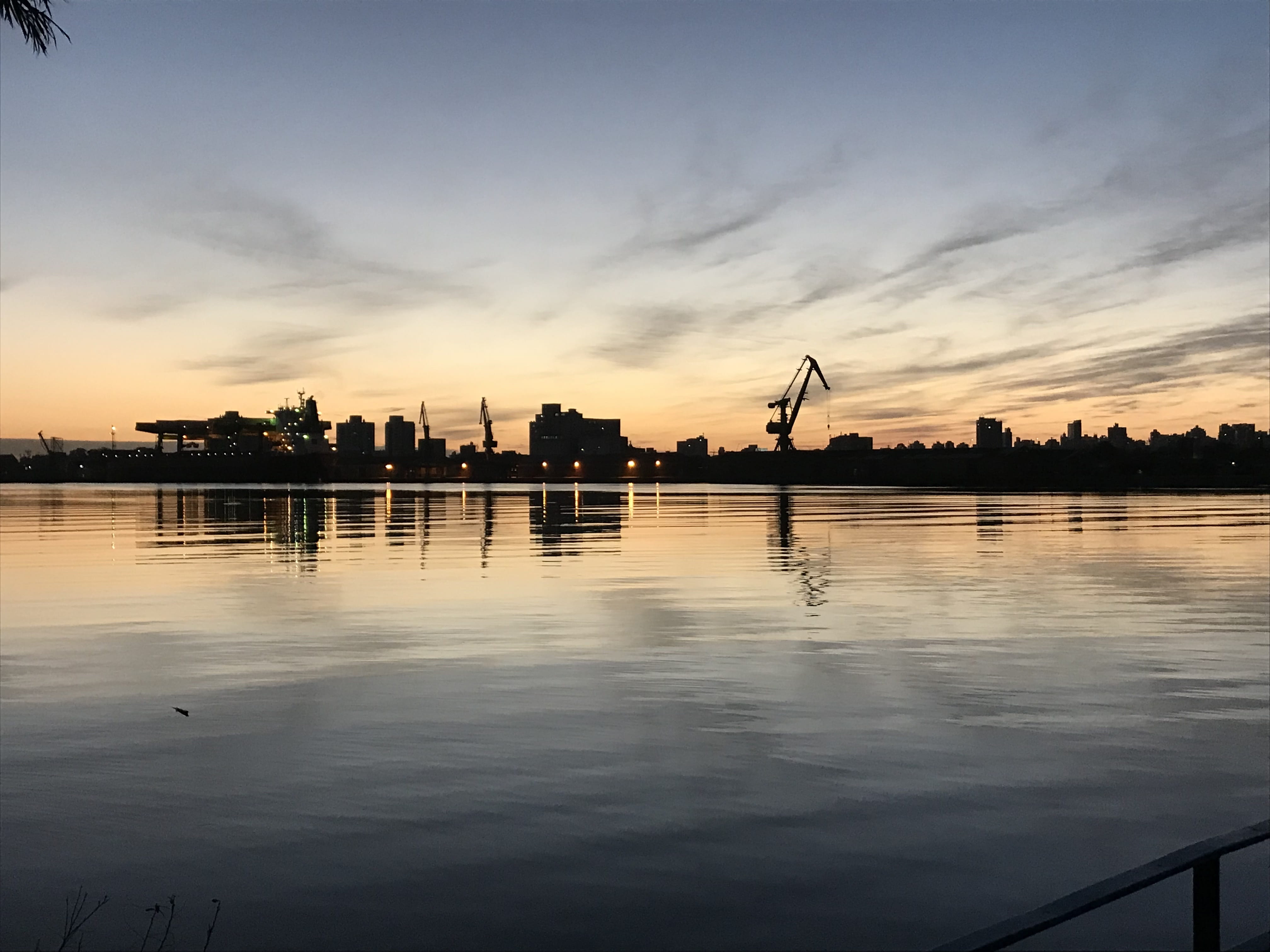 no people, scenics - nature, tranquility, morning, tree, sol, costa, guaíba, impressive, porto alegre, island, reflection, water, beauty in nature, waterfront, HD Wallpaper