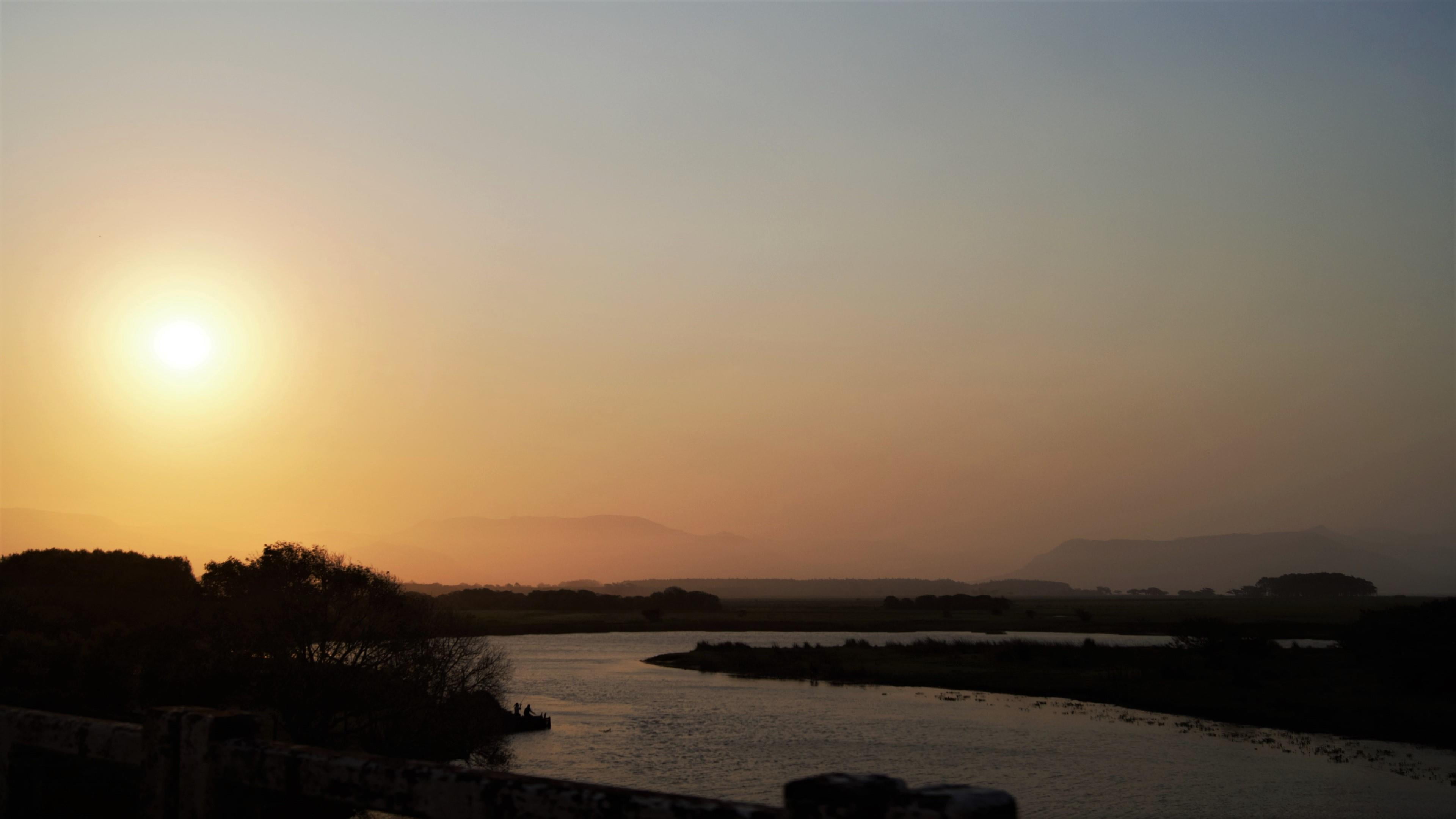 reflection, scenics - nature, outdoors, orange color, tranquility, river, daylight, water, day, no people, brazil, idyllic, sunset, south america, non-urban scene, HD Wallpaper