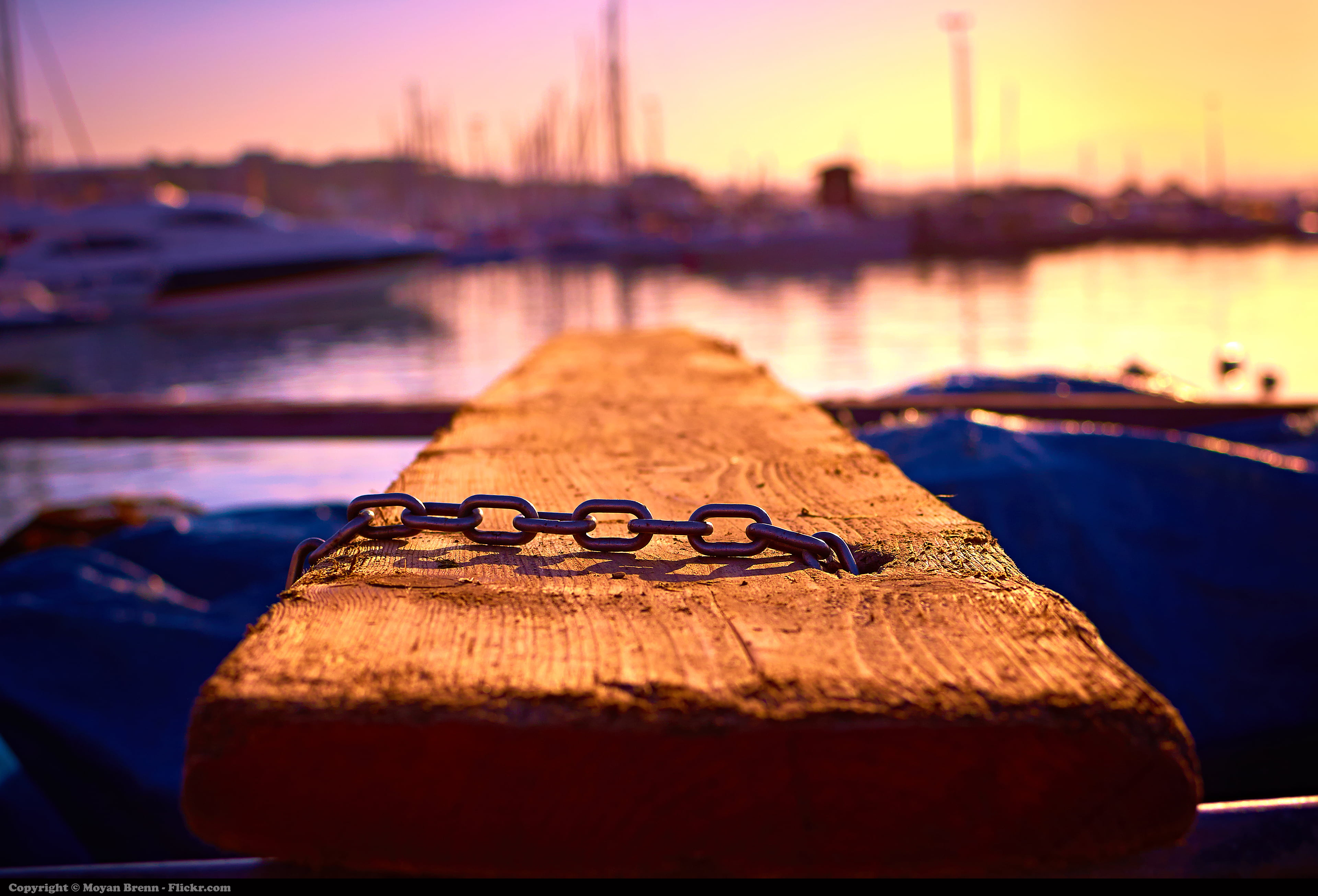 brown, near, pier, harbor, 4K, sea, lumber, metal, marina, nautical Vessel, sunset, chain, water, summer, HD Wallpaper