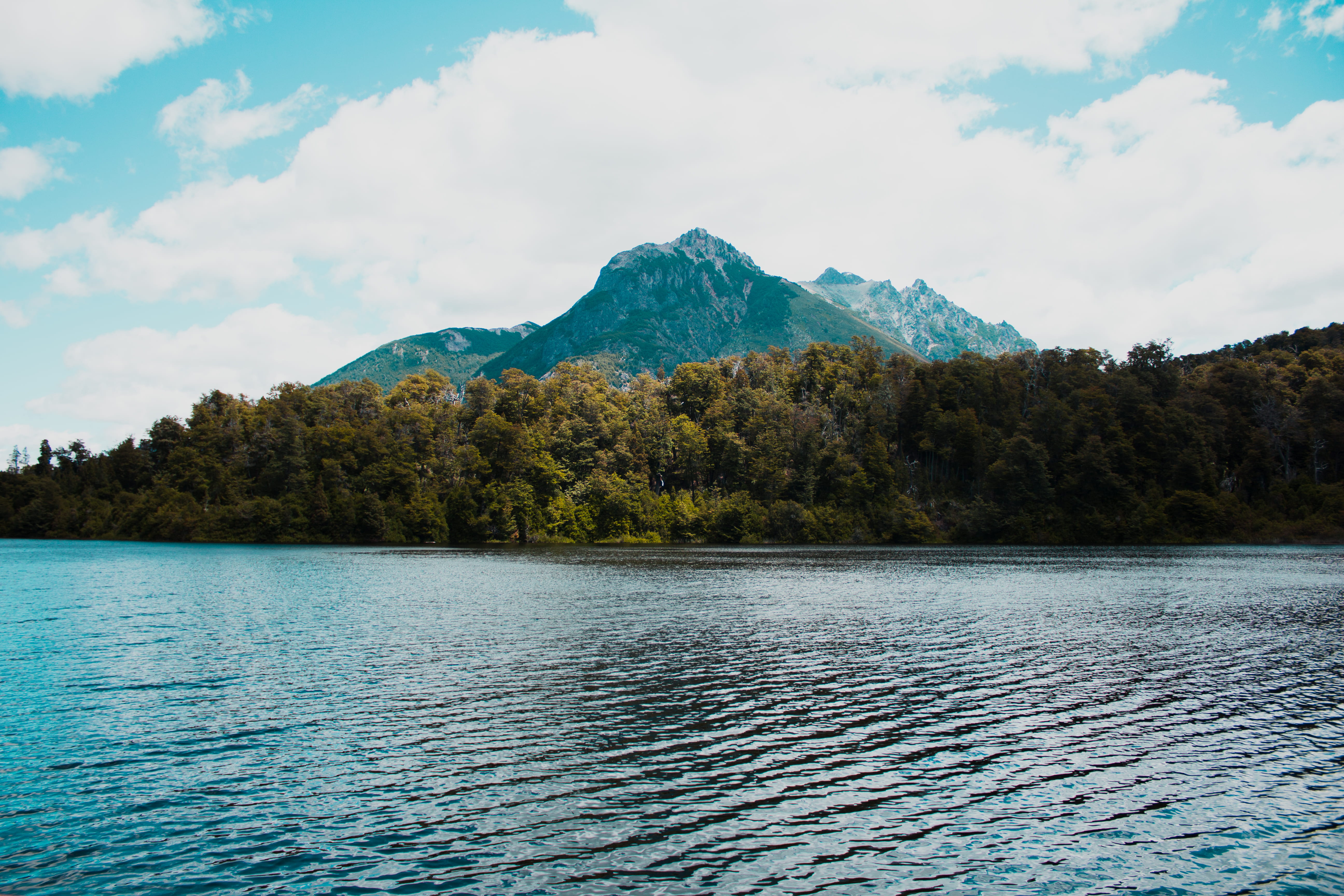 near, cloud - sky, scenics - nature, day, tranquility, snow, tranquil scene, sky, daytime, nature, lago, white, river, peak, waterfront, plant, growth, HD Wallpaper