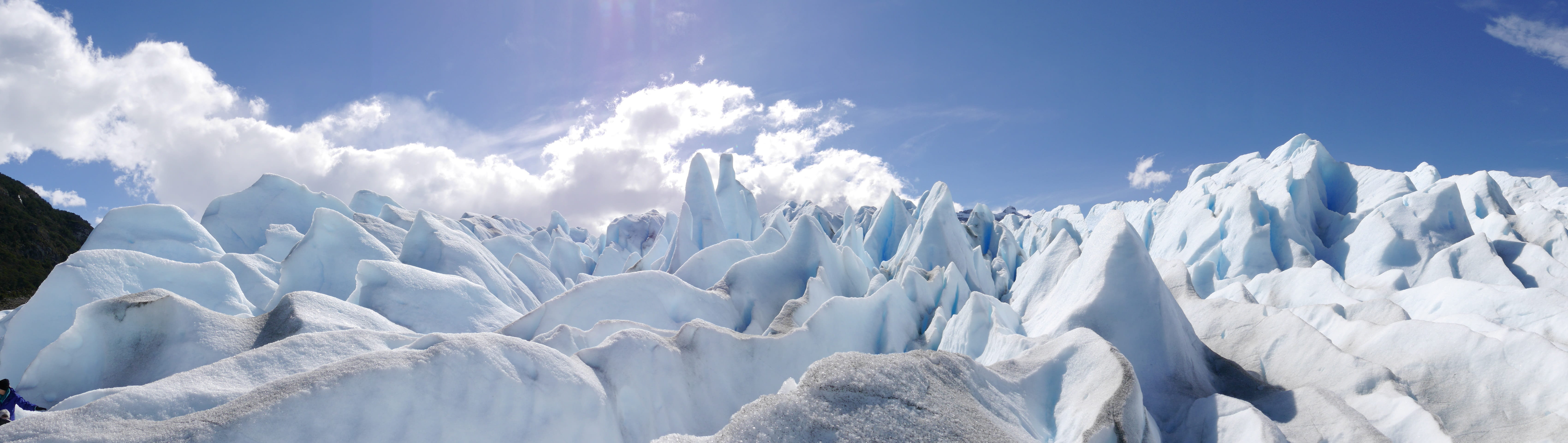 photo, landscape, glaciar, 5K, Ice Formation, backgrounds, ice, panoramic, high, scenery, environment, blue, Perito Moreno, blue sky, low, scenics - nature, HD Wallpaper