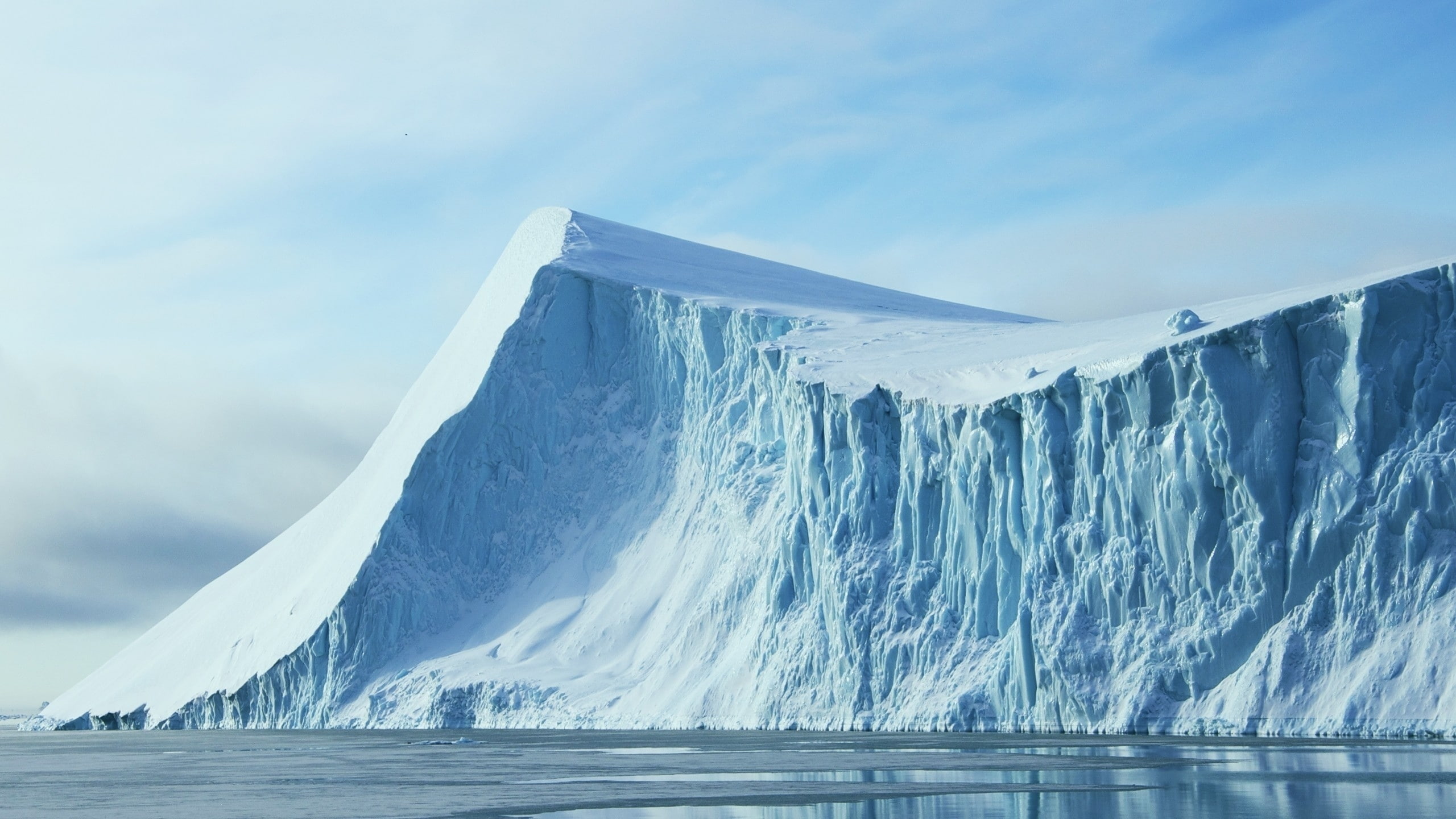 mountain, cold, 2K, blue, glaciar, masive, ice, HD Wallpaper