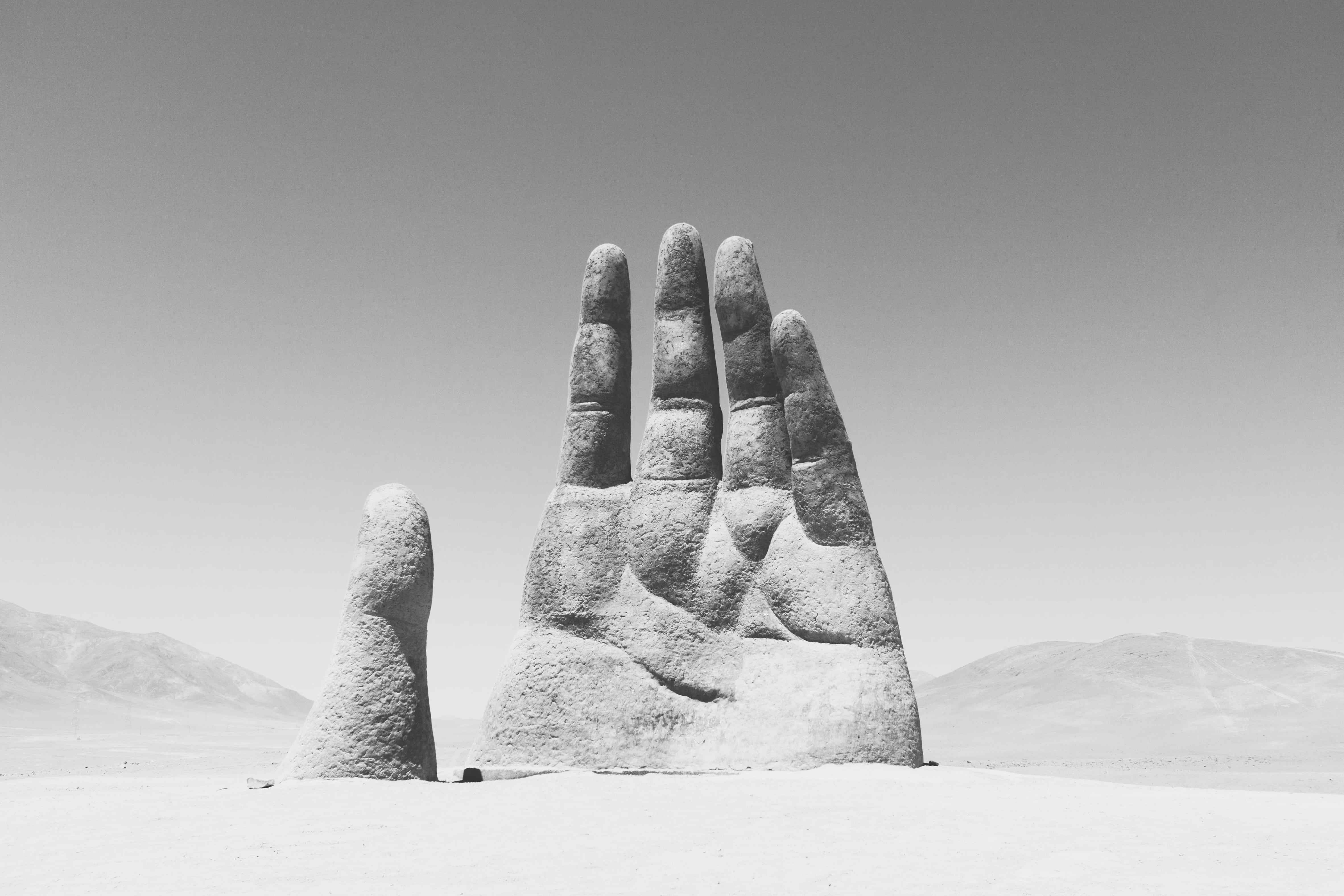 no people, 4K, sunlight, landscape, beauty in nature, grayscale, sad, solid, arid climate, scenics - nature, photography, nature, sculpture, del, environment, HD Wallpaper