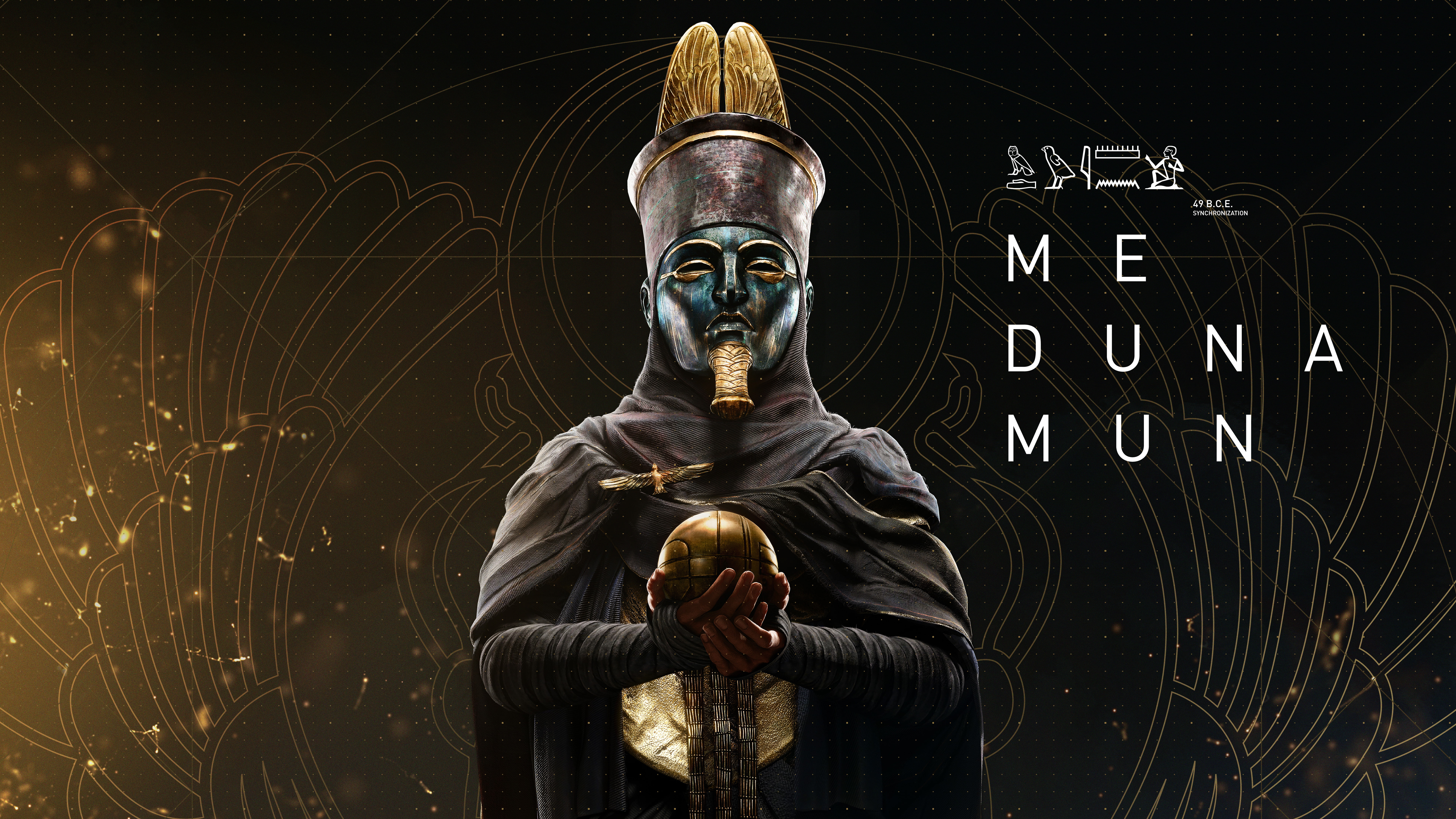 HD, mun, 5K, Medunamun, illustration, Assassins Creed: Origins, duna, 8K, HD Wallpaper