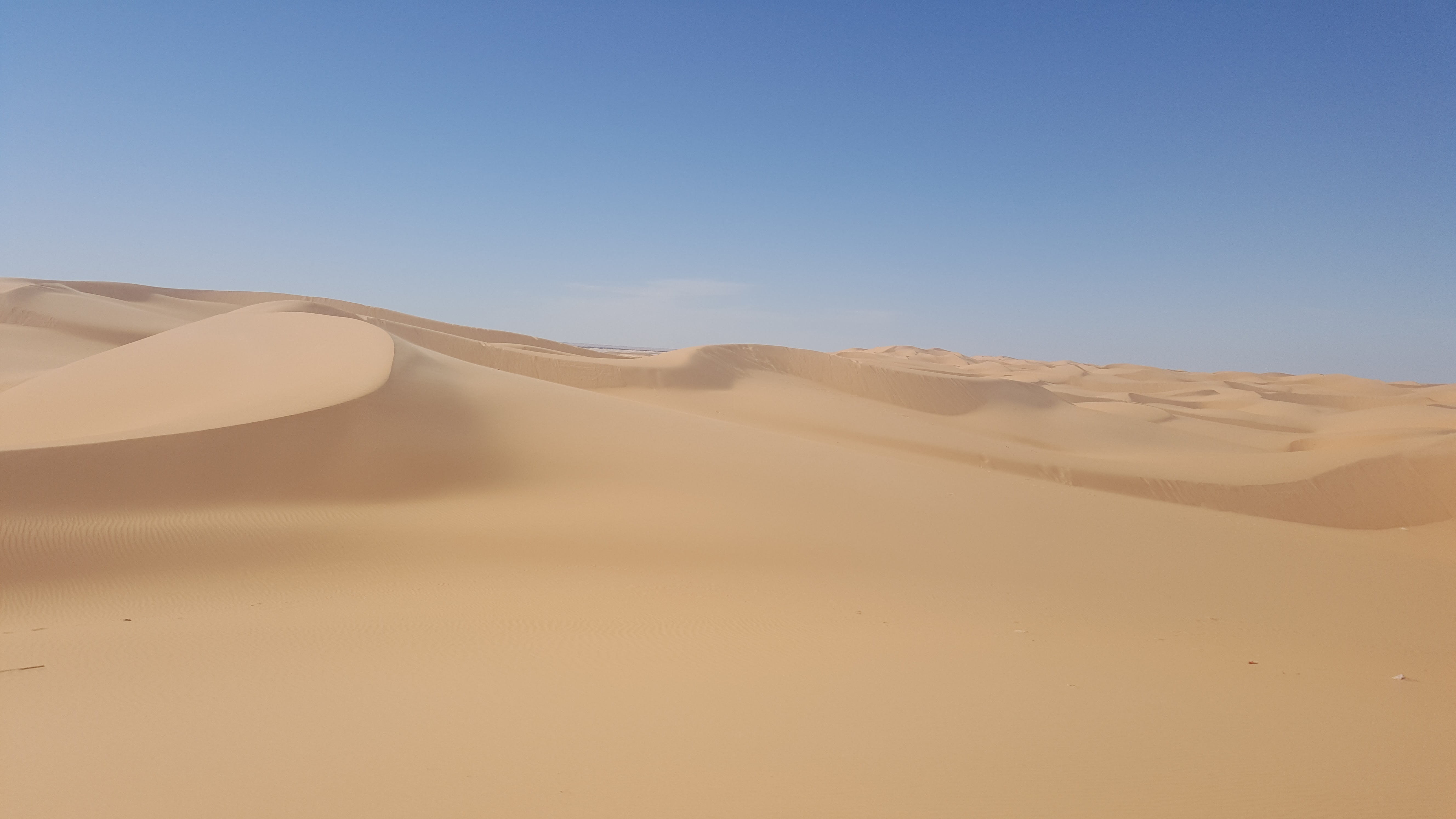 tranquility, landscape, sahara Desert, beauty in nature, Sand, Duna, dry, clear sky, land, semi-arid, tranquil scene, 5K, Africa, environment, Sahara, HD Wallpaper