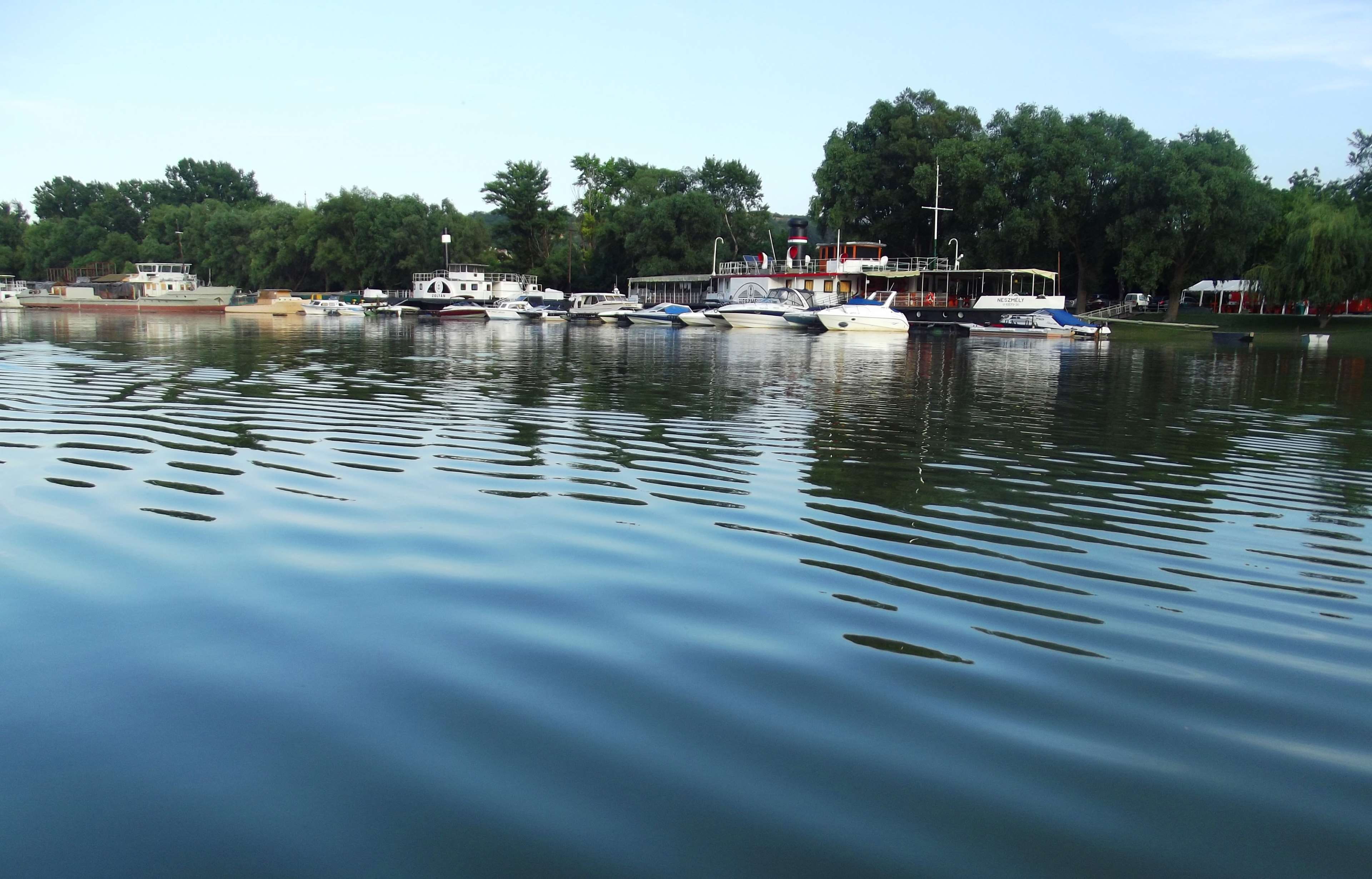 nature, tranquility, plant, duna, beauty in nature, lake, moored, sky, neszmly, no people, nautical vessel, water, tree, waterfront, day, reflection, transportation, HD Wallpaper