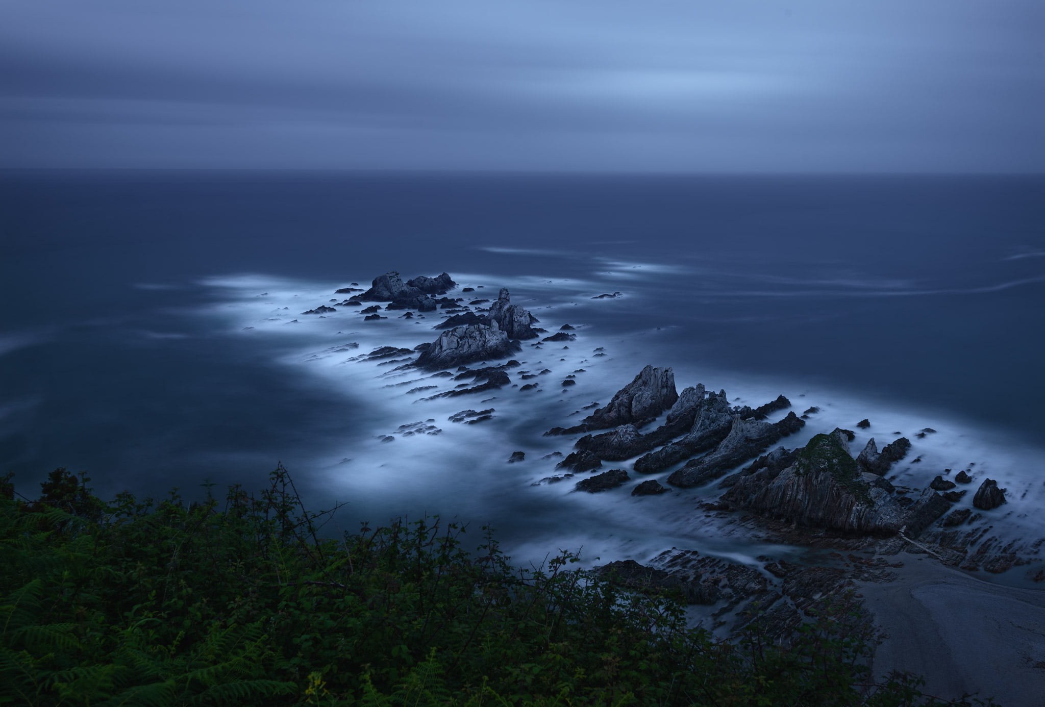 water, sea, body of water, gray rocks, gray, 1080P, costa, playa, nature, landscape, body, scenics, rocks, asturias, beach, clouds, Reconnoiter, HD Wallpaper