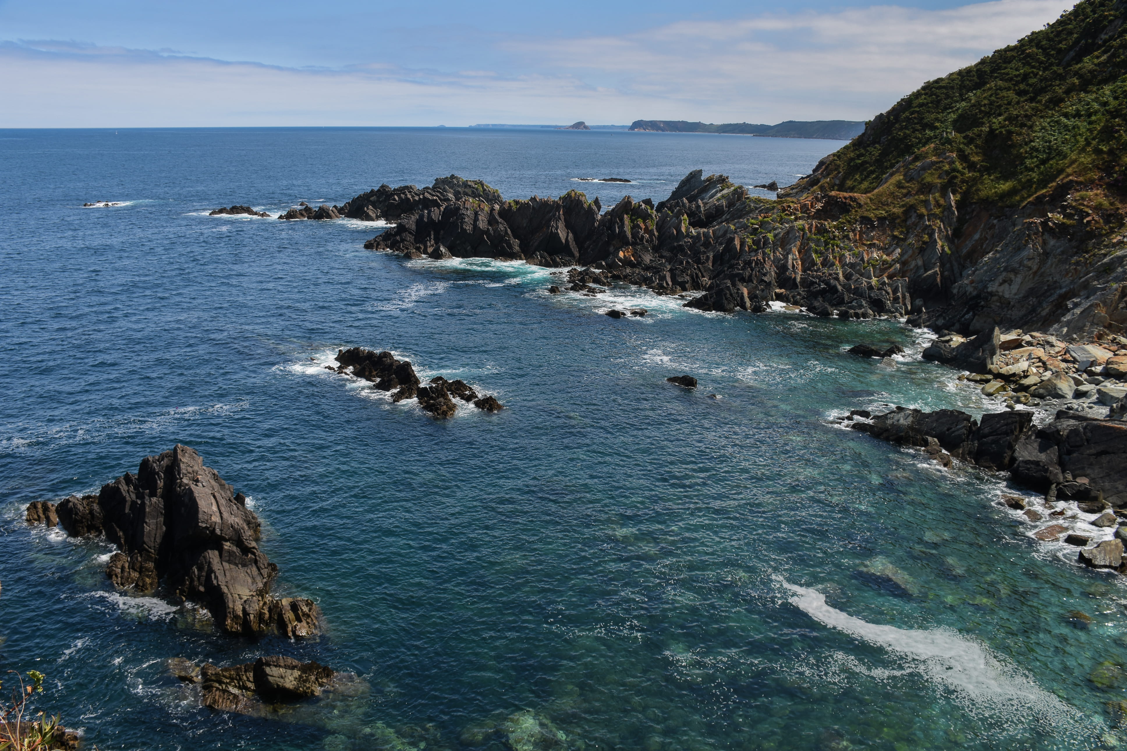 rock formation, sea, beauty in nature, water, asturias, rocas, horizon, sky, scenics - nature, mar, rock - object, tranquil scene, day, no people, rocky coastline, HD Wallpaper