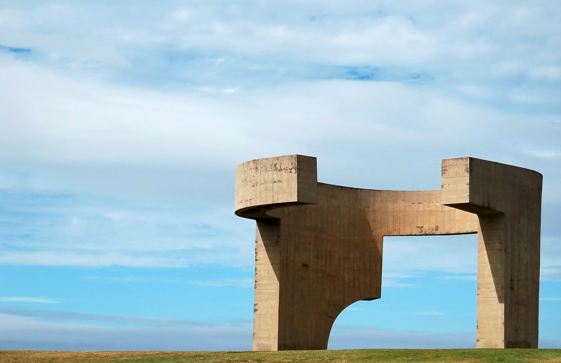 concrete, beige, nature, connection, no people, clouds, sculpture, history, structure, sky, bridge, outdoors, sea, art, the past, cloud - sky, 1080P, low angle view, HD Wallpaper